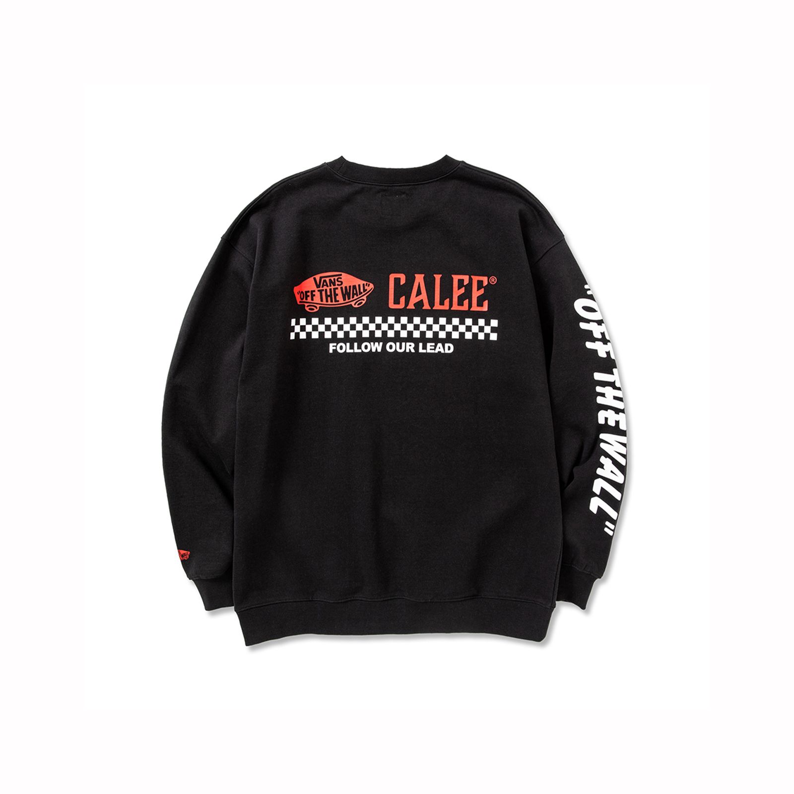 【VANS×CALEE】 Drop shoulder crew neck sweat / ブラック