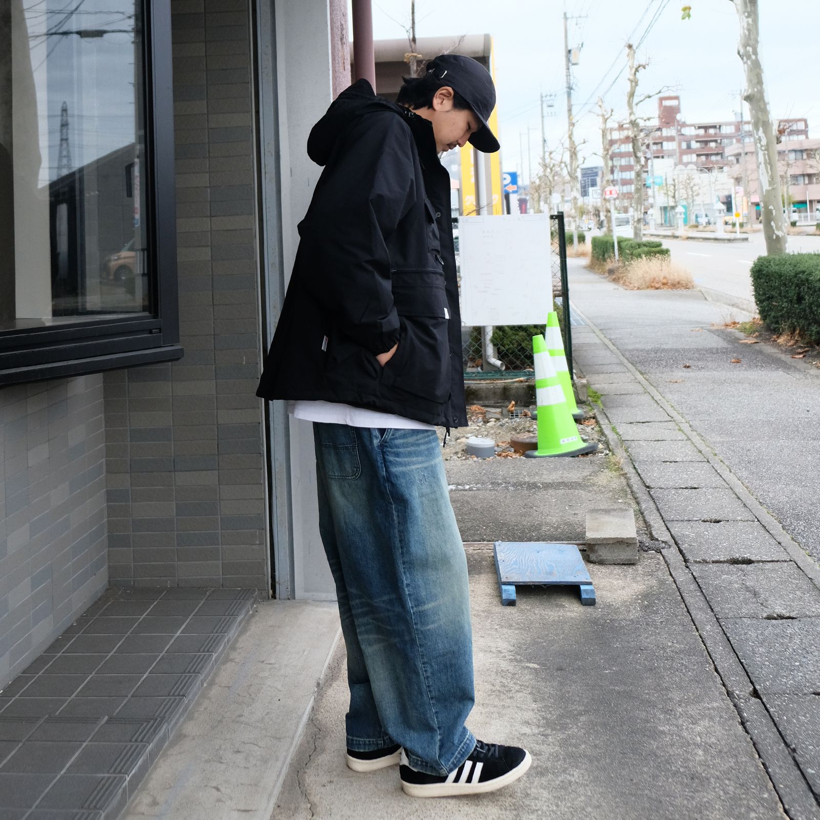 着膨れし過ぎず防寒性も考慮したカジュアルコーデ