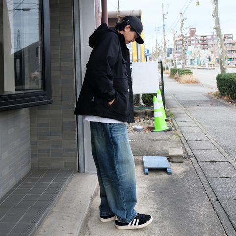 着膨れし過ぎず防寒性も考慮したカジュアルコーデ