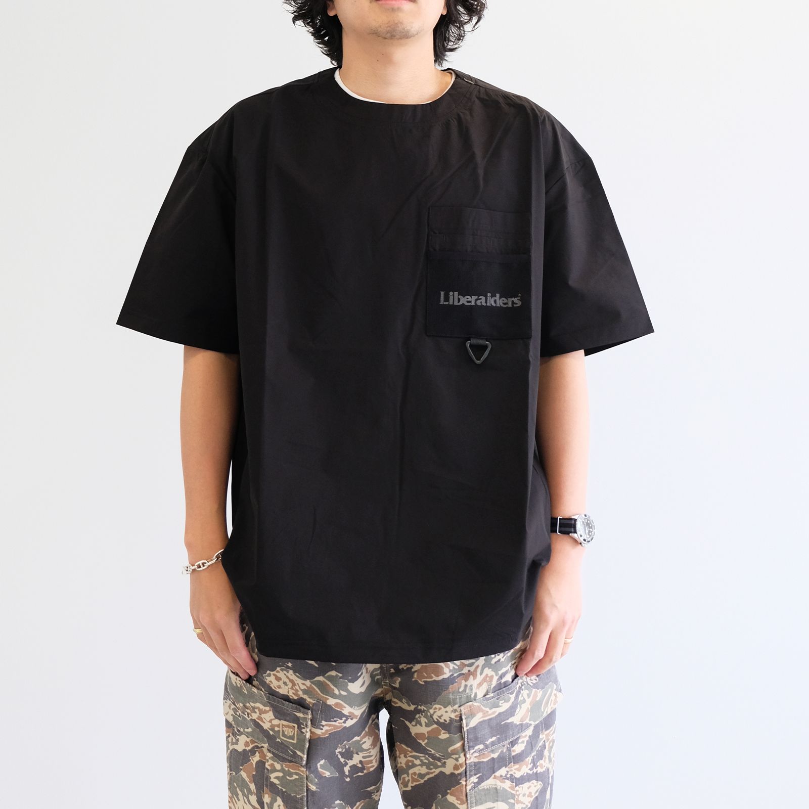【ラスト1点 XL】4way stretch tee / ブラック