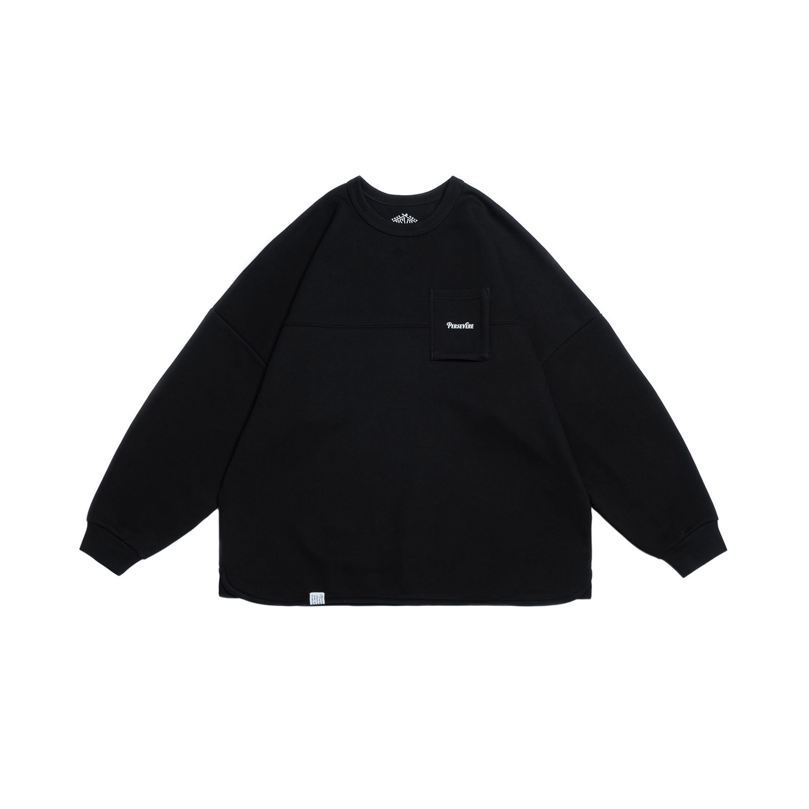 【ラスト1点 L】anti-wrinkle L/S classic pocket t-shirt / ブラック