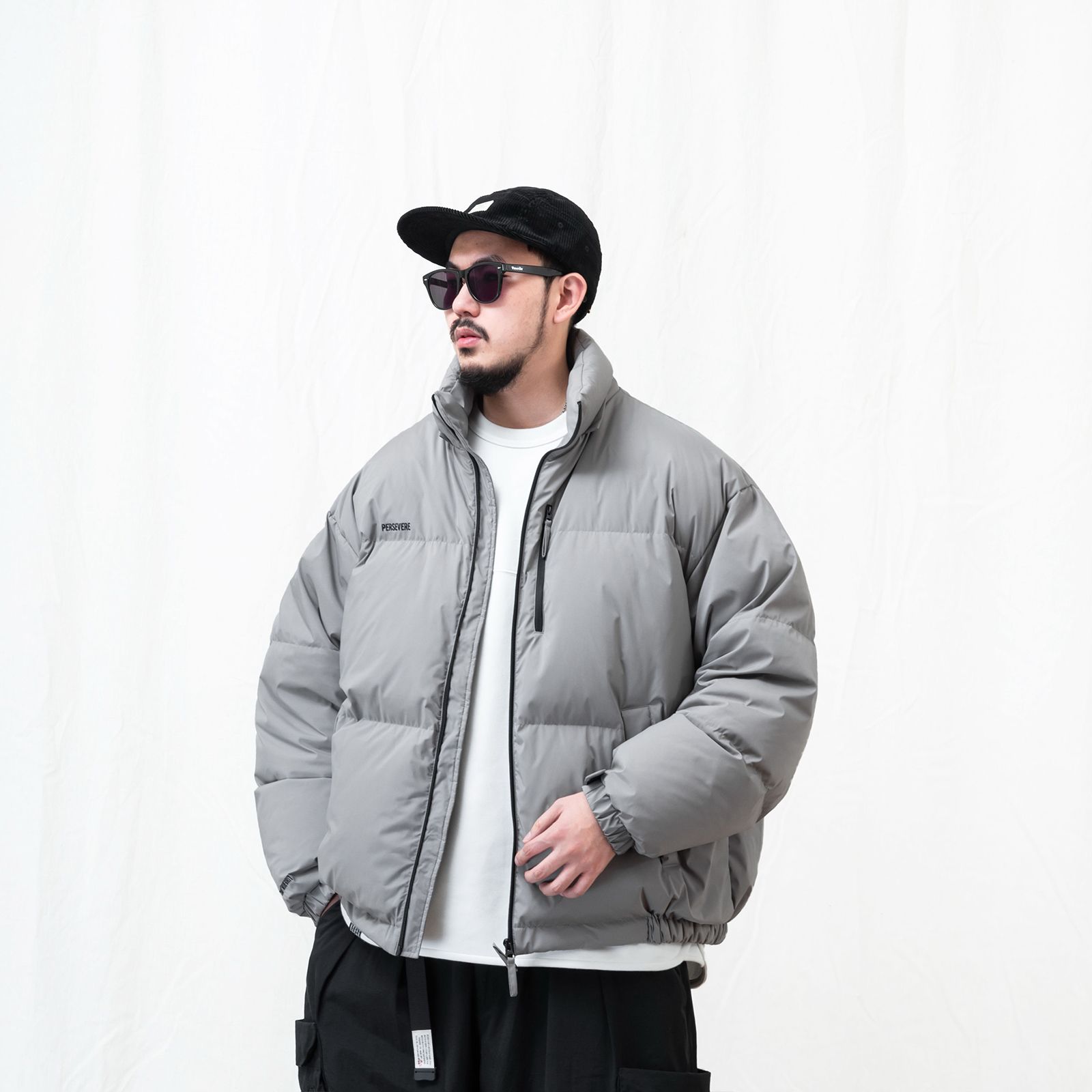 【ラスト1点 M 】water-repellent down jacket/ ライトグレー
