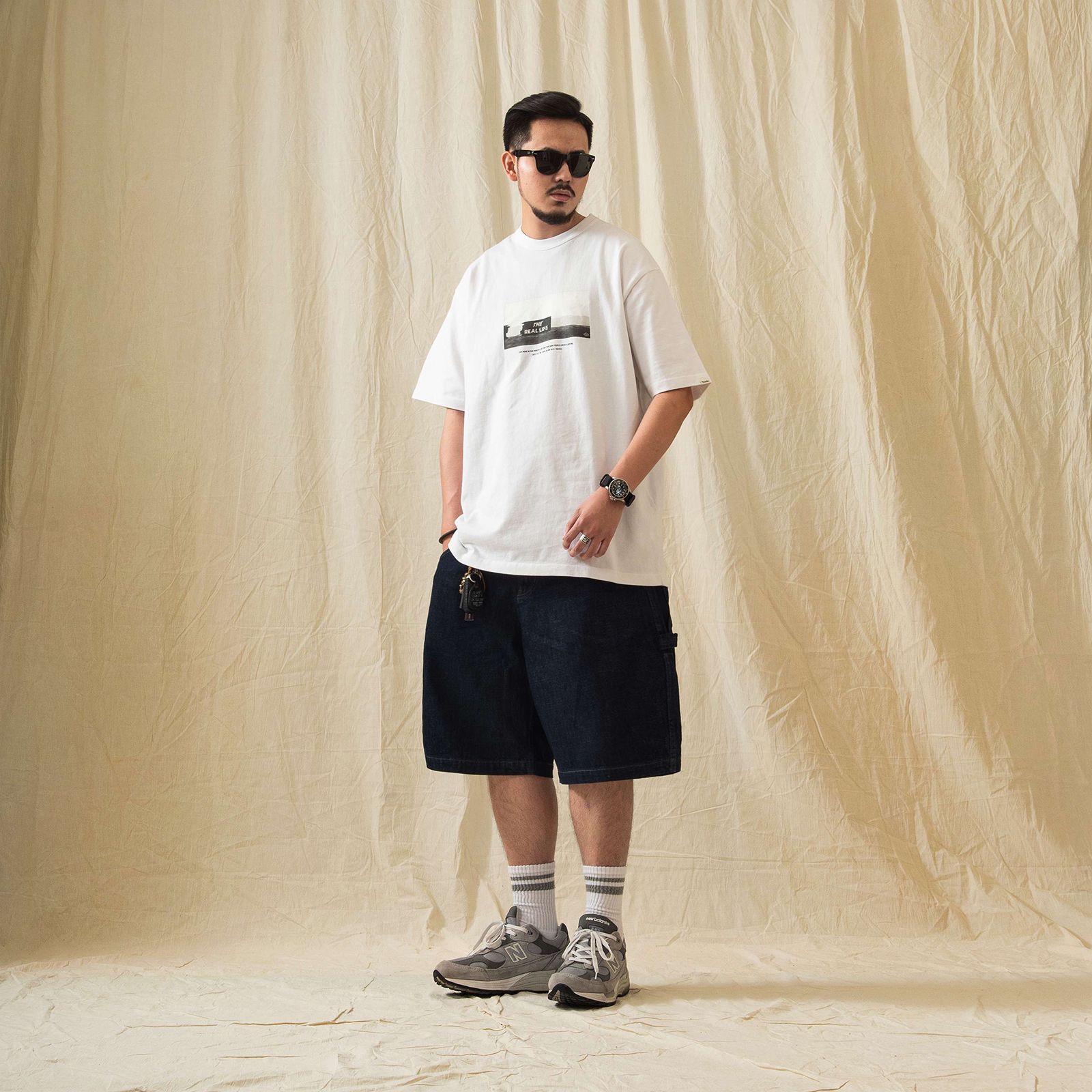 [ラスト1点 XL ] onewash denim shorts / 濃紺