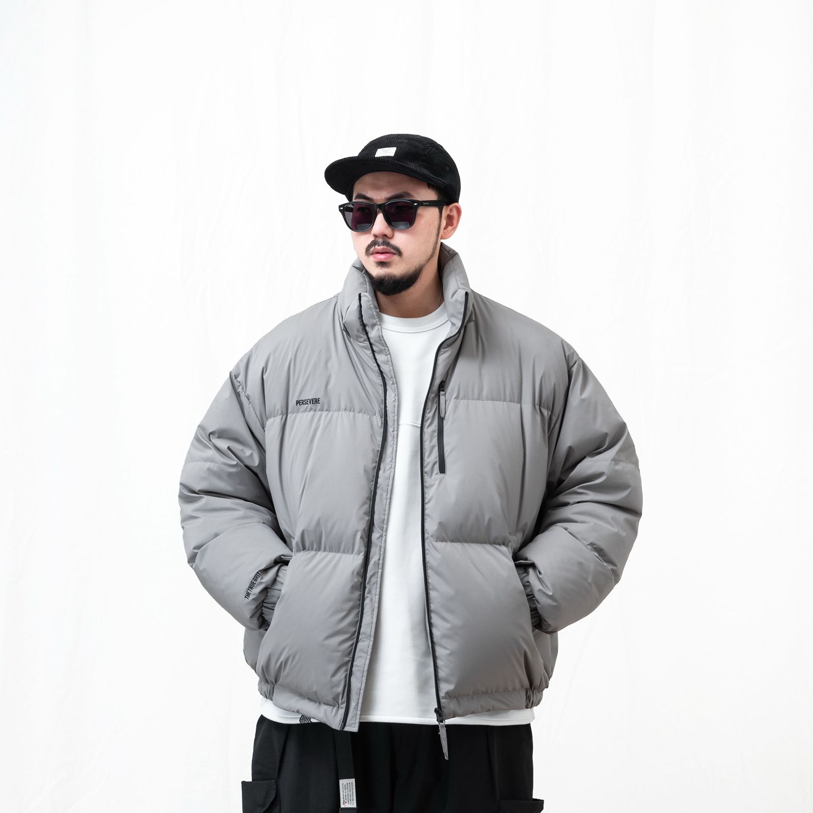 【ラスト1点 M 】water-repellent down jacket/ ライトグレー