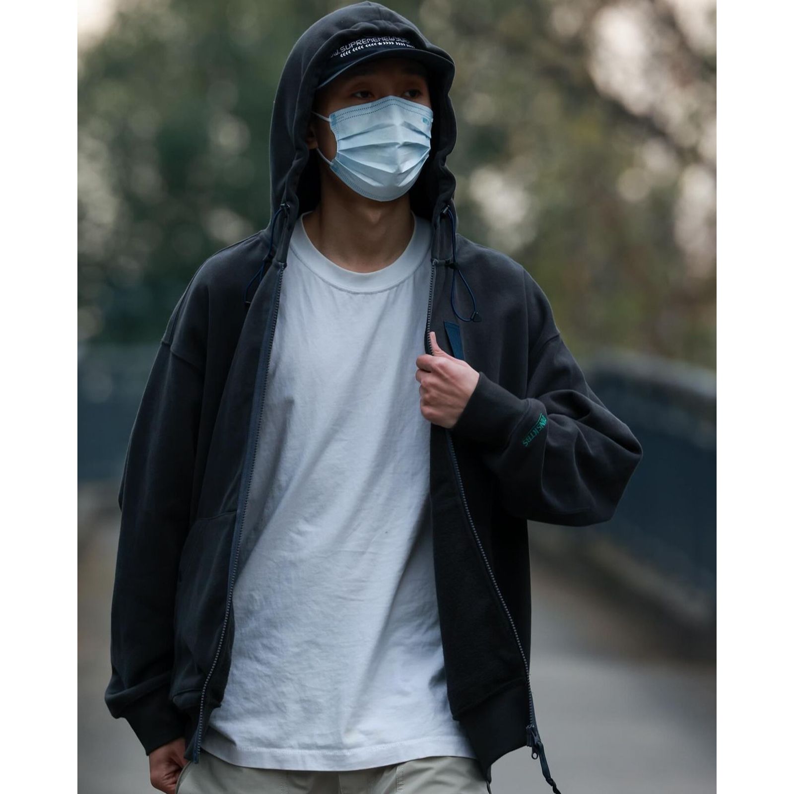 【ラスト1点 M 】Zipper Hoodie / ダークグレー