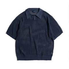 【ラスト1点 1 】Hollow Knitted Polo Shirt