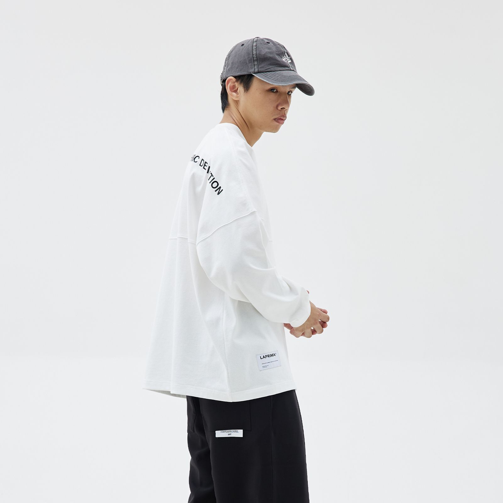 【ラスト1点 M 】Slogan printing lap / ホワイト