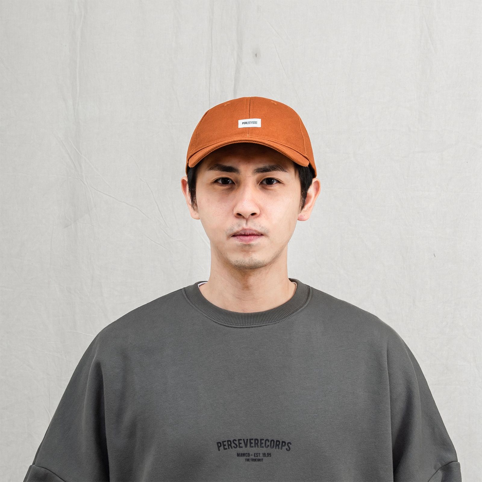 【ラスト1点】6-panel twill cap / オレンジ