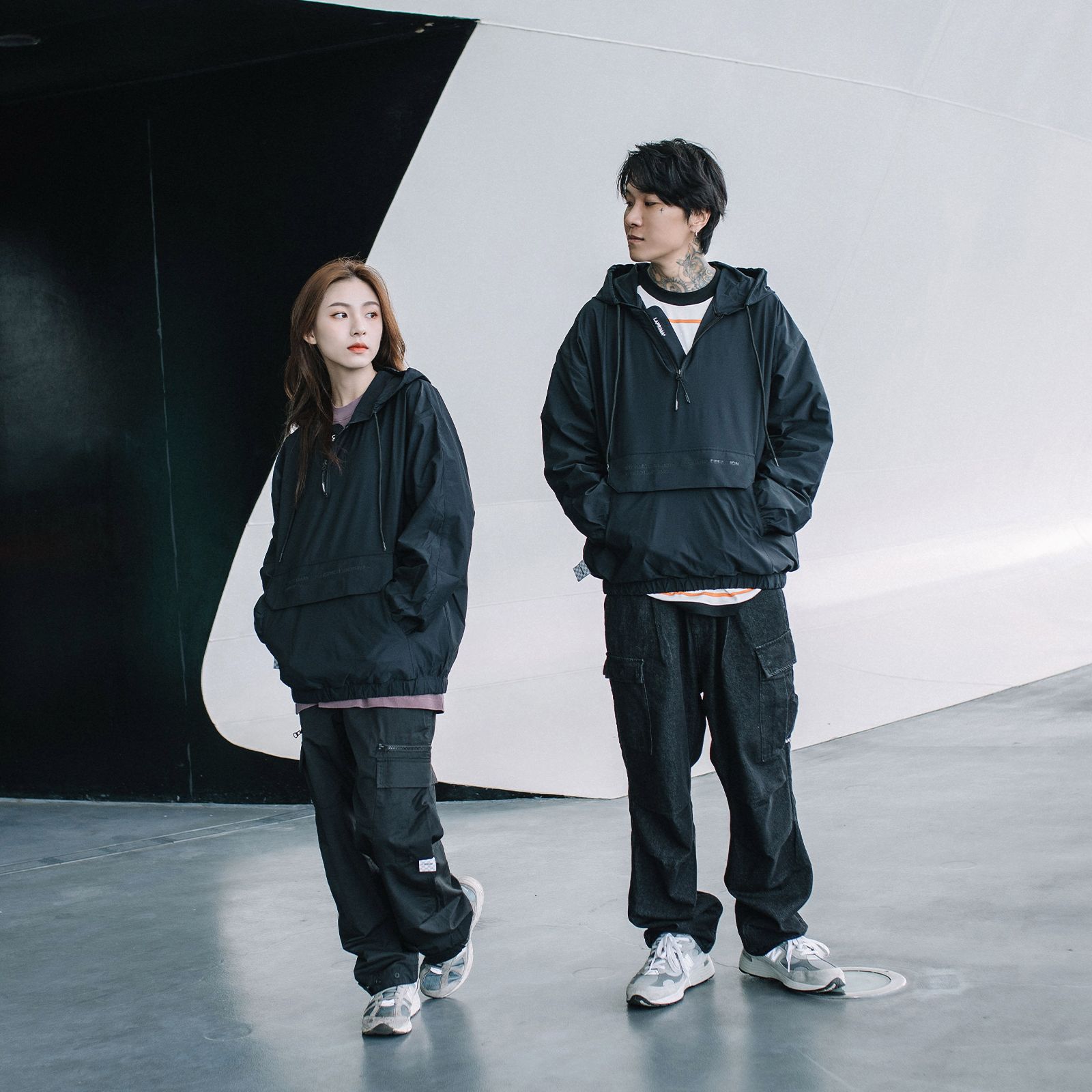 【ラスト1点 L 】smock lap / ブラック