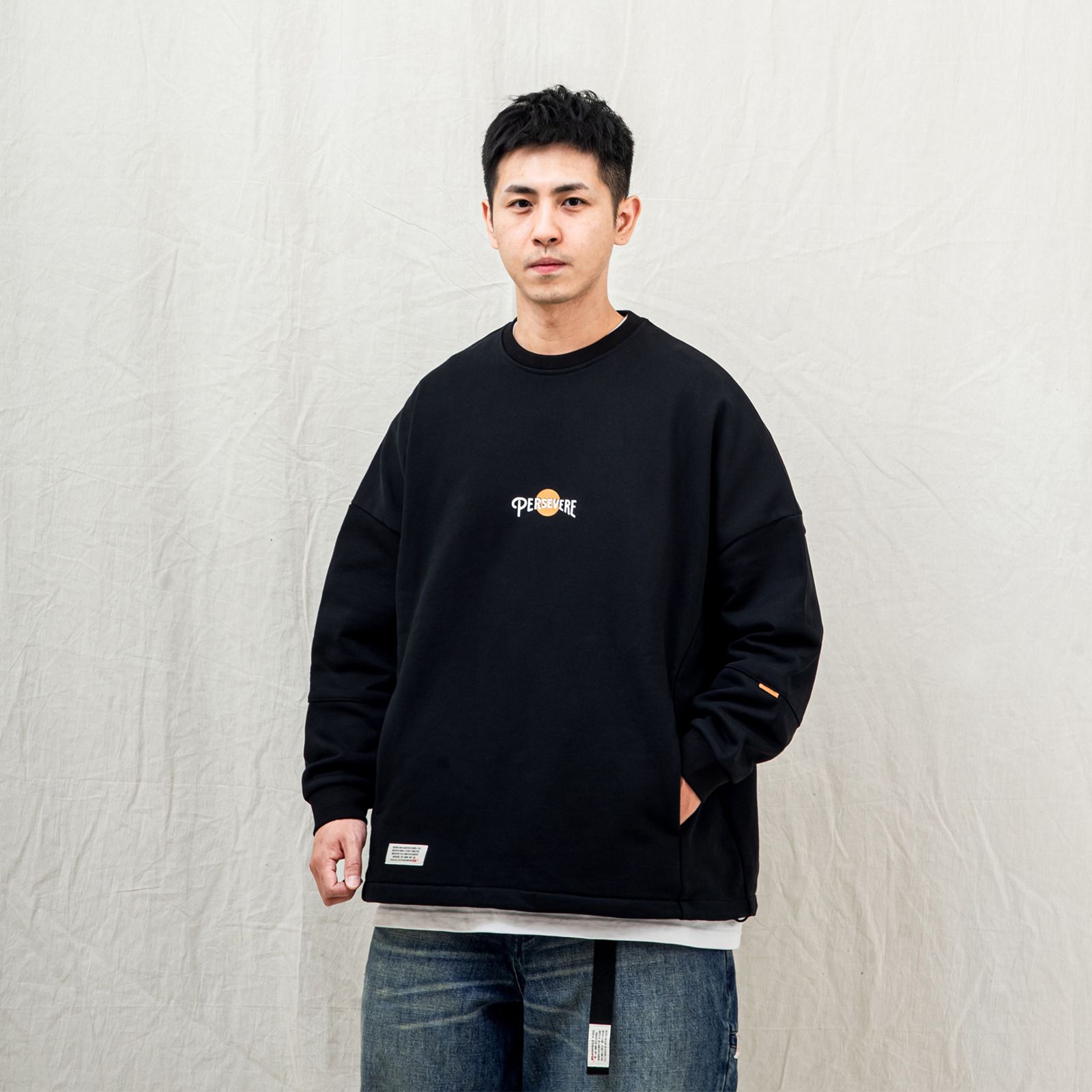 【ラスト1点 XL 】rising sun classic washed sweatshirt / ブラック