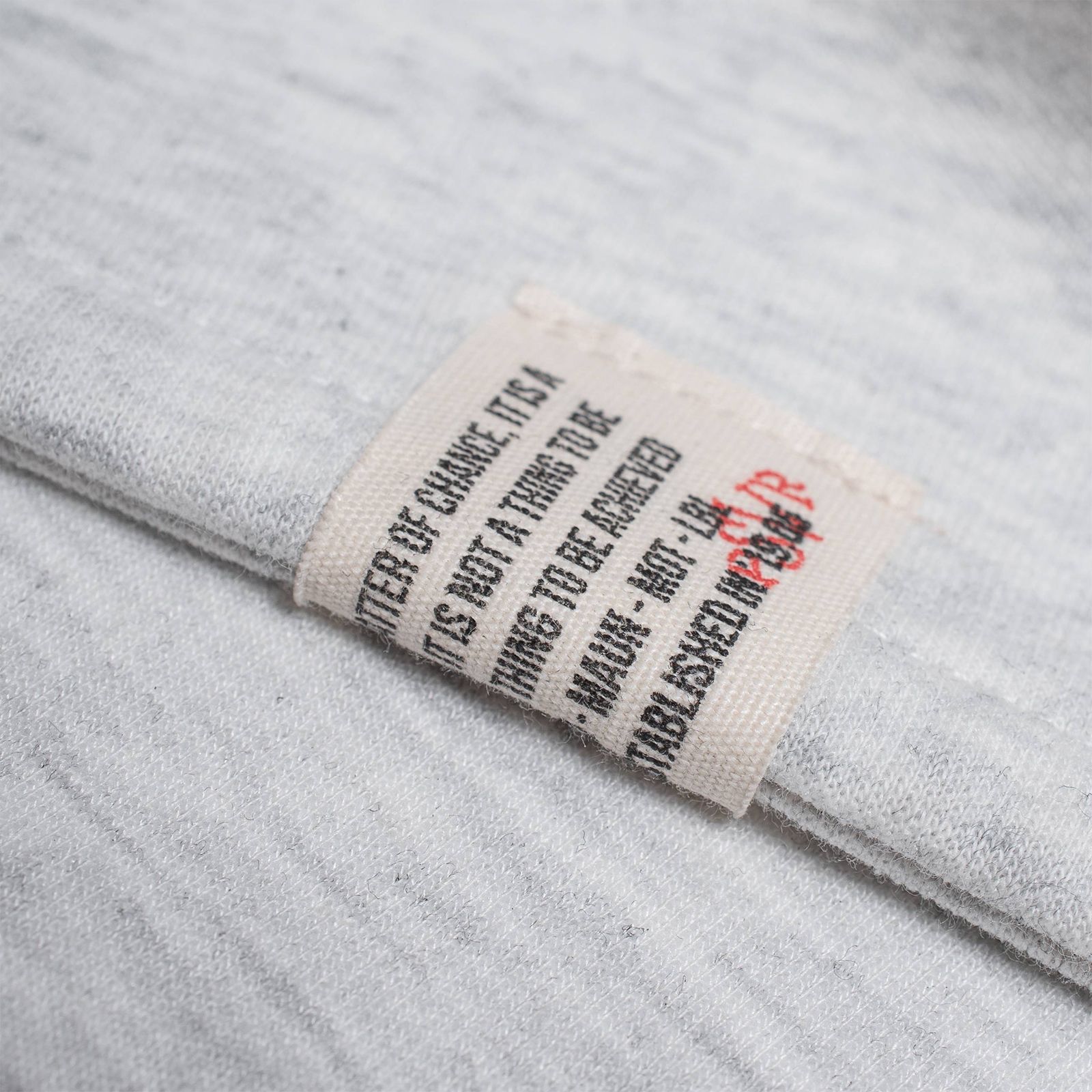 【ラスト1点 XL 】spliced L/S pocket t-shirt / ヘザーホワイト