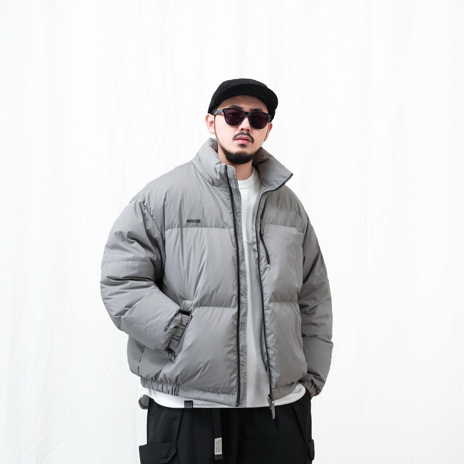 【ラスト1点 M 】water-repellent down jacket/ ライトグレー