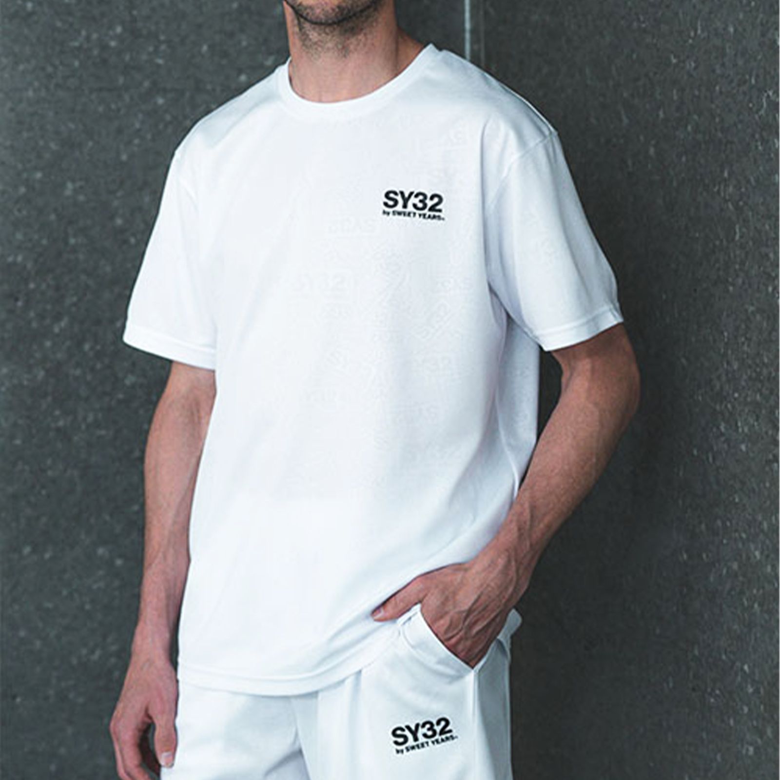 SY32 by SWEET YEARS - エンボスロゴ ギアTシャツ / emboss logo tee