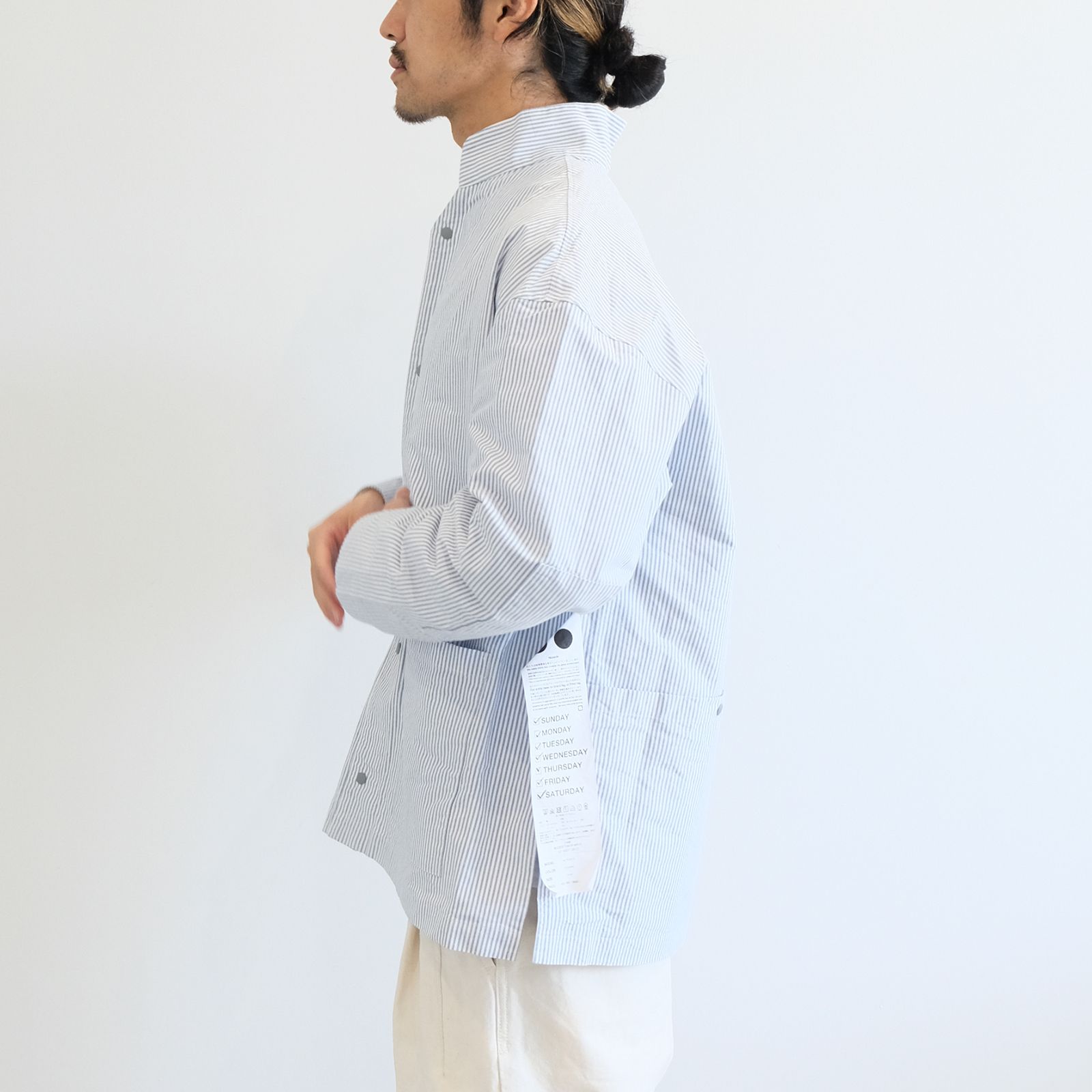 [ラスト1点 L-XL] グッドネイバーズシャツ×YARD WORKS】ヘビーオックス バンドカラーガーデニングシャツ / kei yard shirt