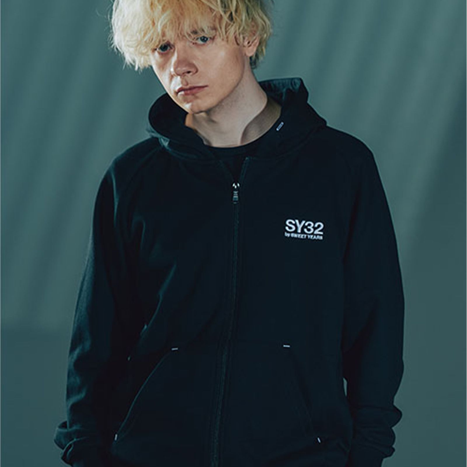 SY32 by SWEET YEARS - 【ラスト1点 M 】basic zip hoodie / ブラック