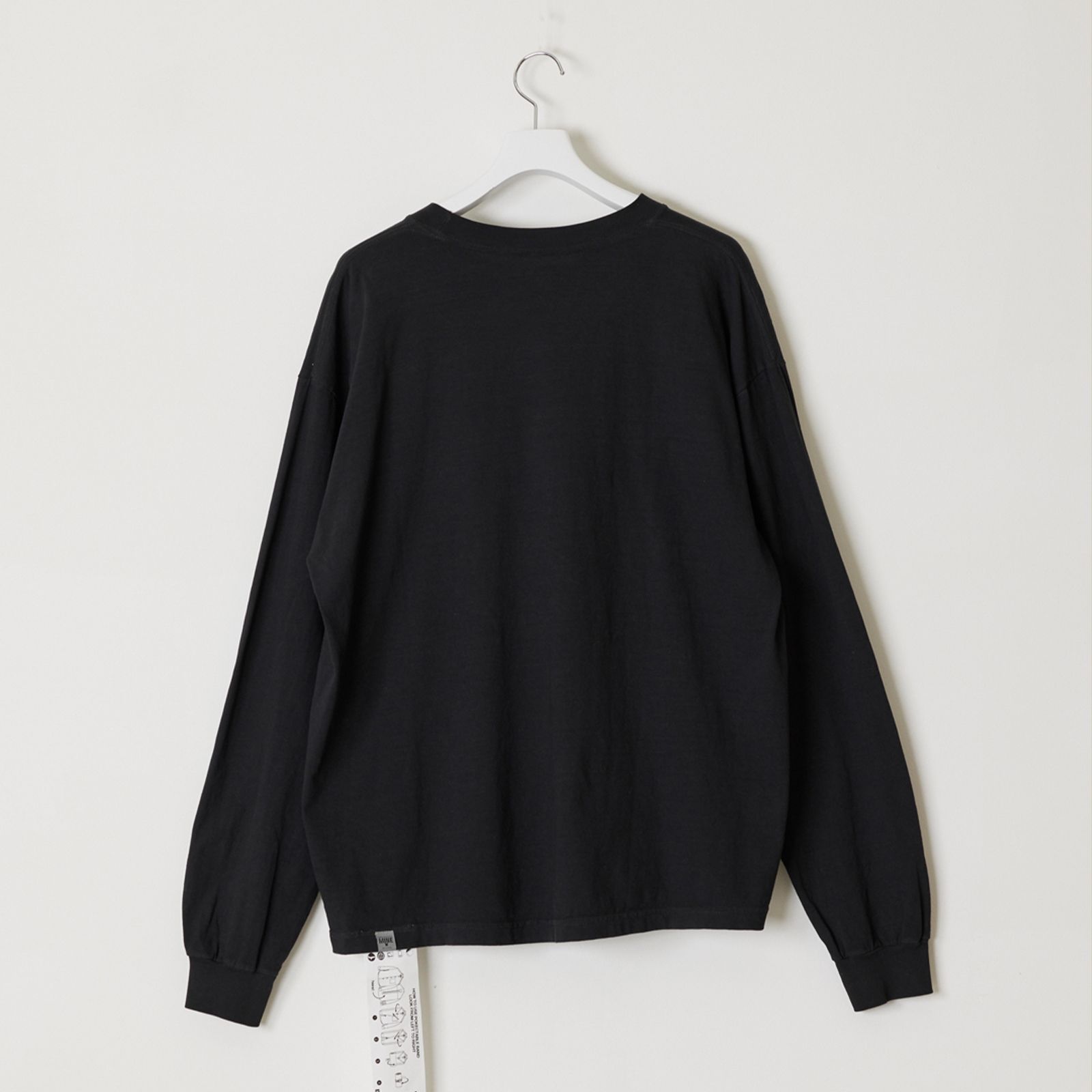 【MINE×GNS】claydye long sleeve t-shirt / クレイブラック