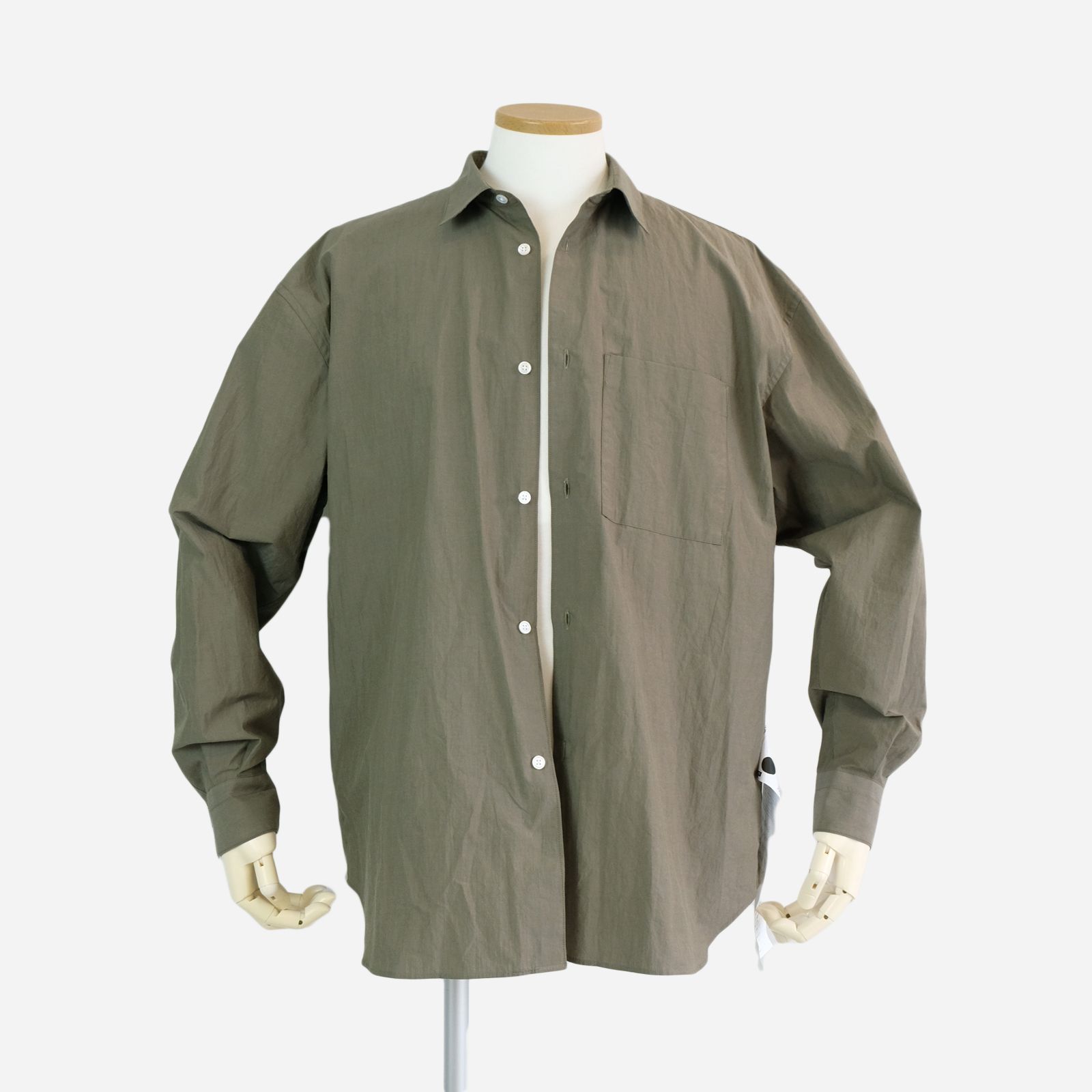 【ラスト1点 L】johnny regular collar shirts / カーキ