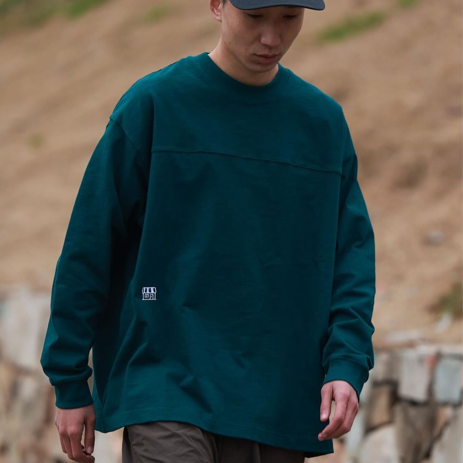 【ラスト1点 L 】HOUSE LOGO L/S / グリーン