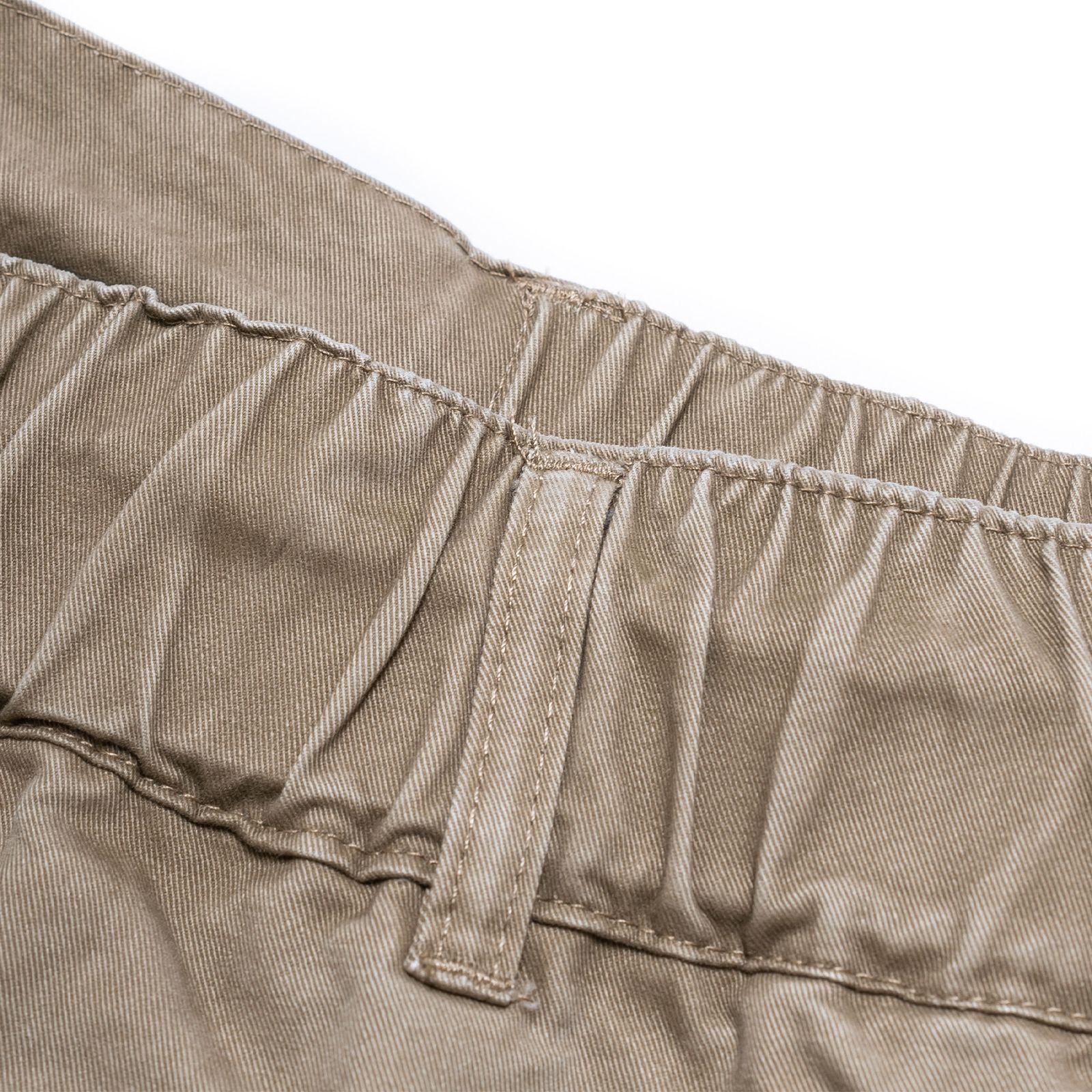 【ラスト1点 XL 】unique pocket design tapered pants / カーキ