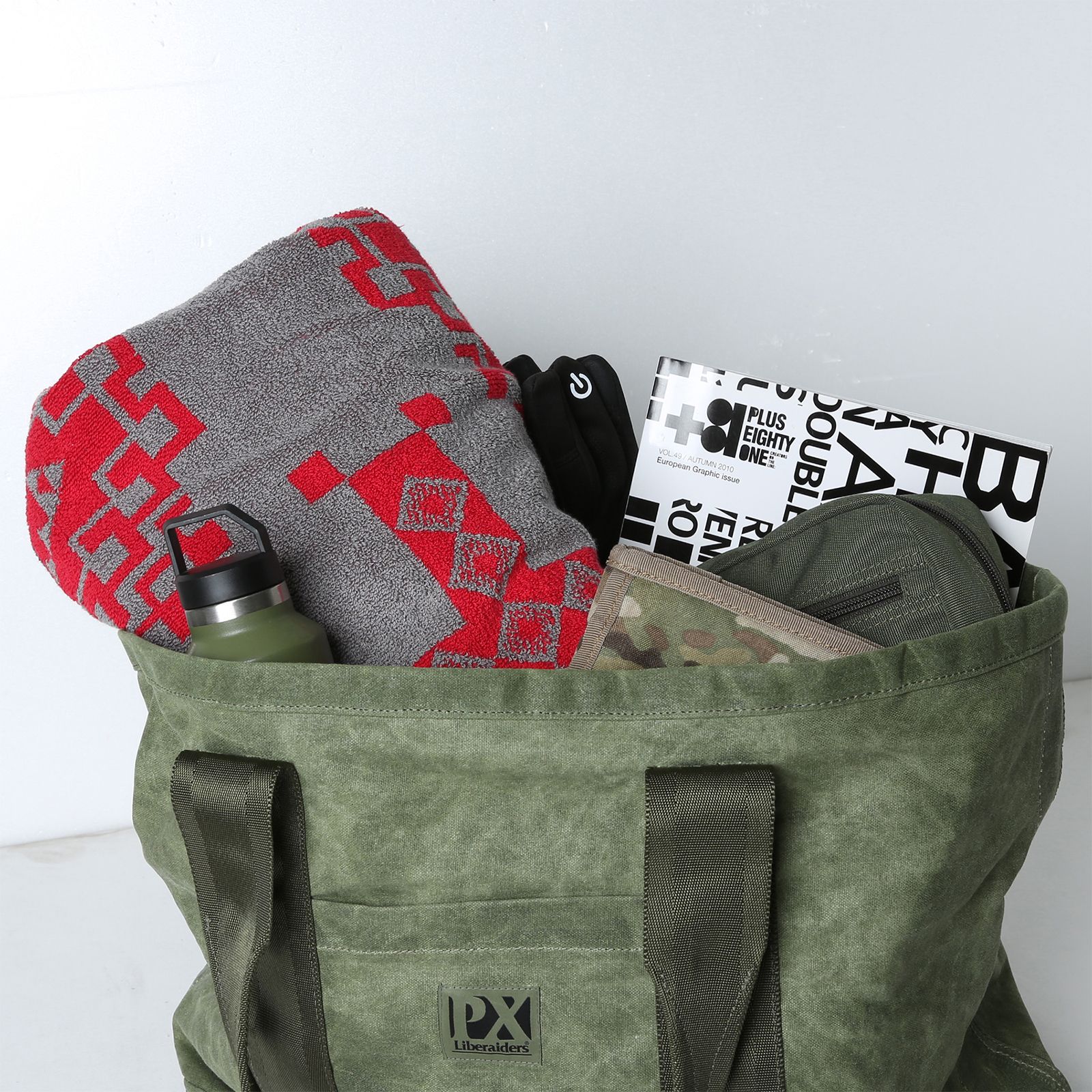 【ラスト1点】liberaiders px canvas tote bag / オリーブ