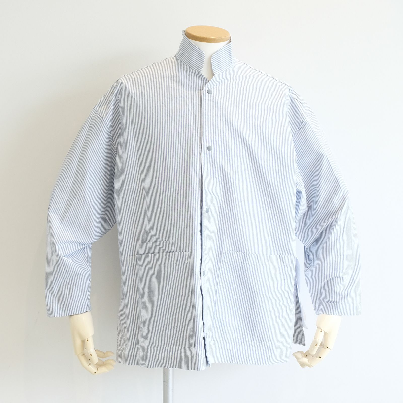 [ラスト1点 L-XL] グッドネイバーズシャツ×YARD WORKS】ヘビーオックス バンドカラーガーデニングシャツ / kei yard shirt