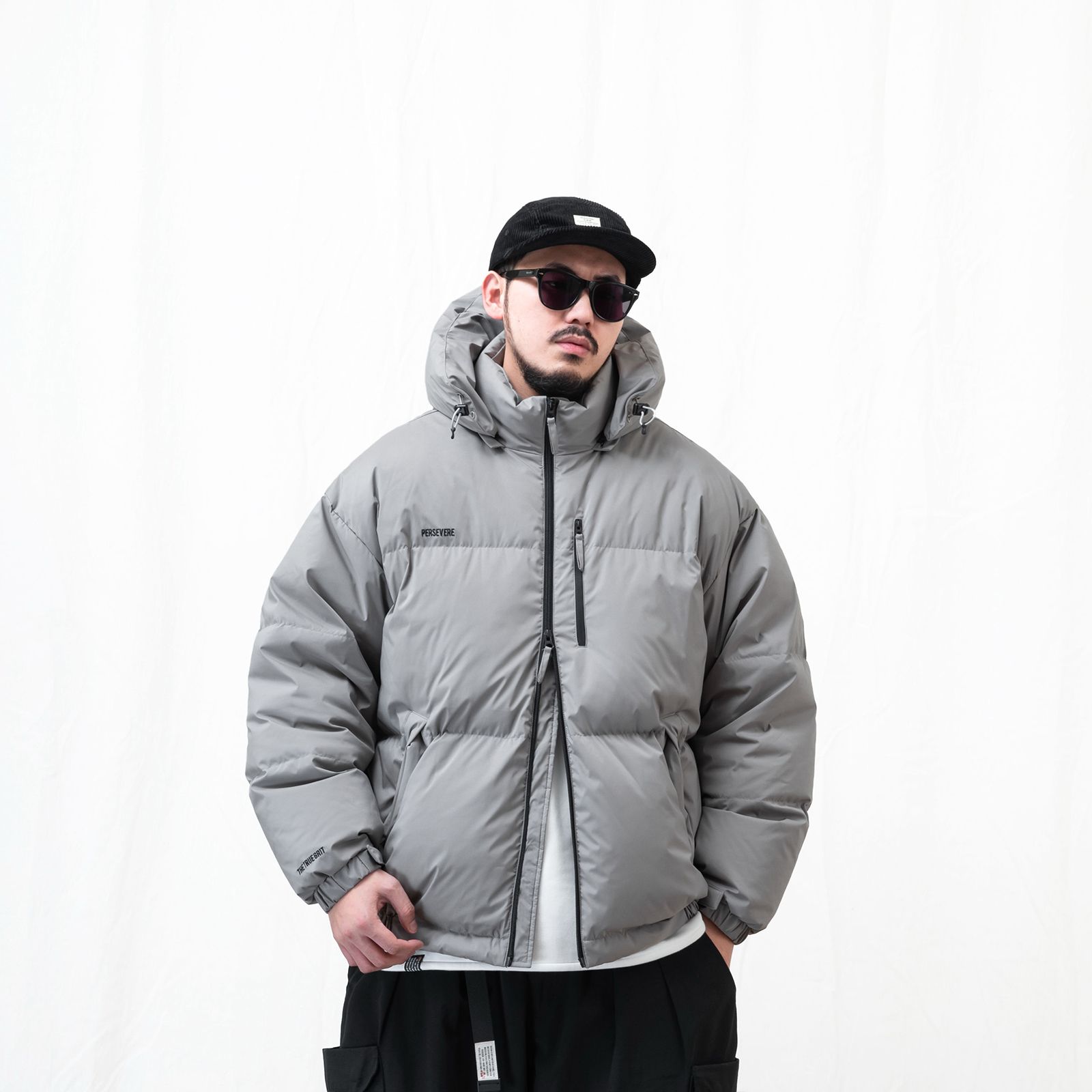 【ラスト1点 M 】water-repellent down jacket/ ライトグレー