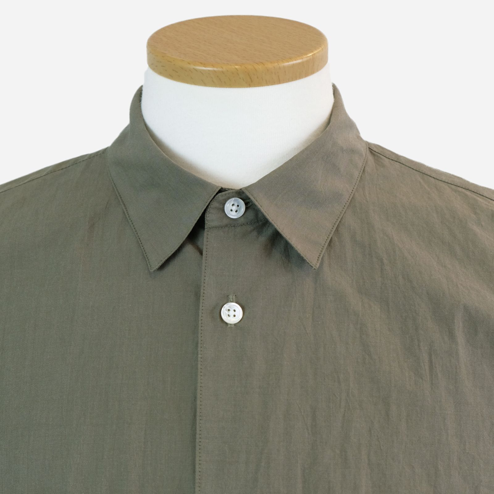 【ラスト1点 L】johnny regular collar shirts / カーキ