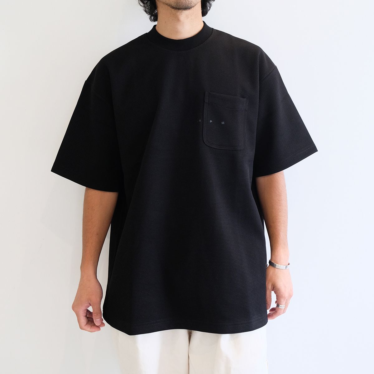 【ラスト1点 3 】Crew Neck Heavy Thermal Tee / ブラック