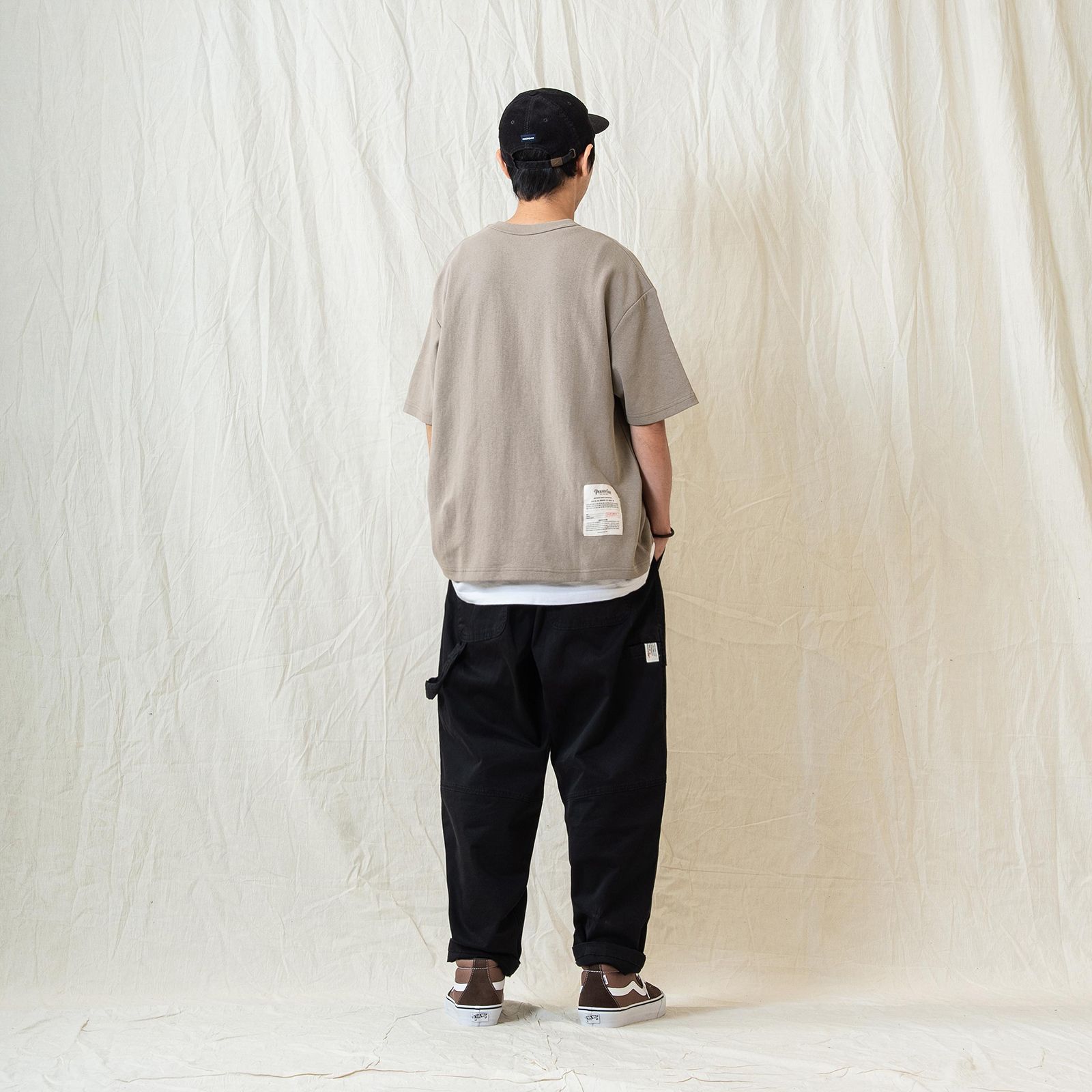 【ラスト1点 L】persevere wide pocket t-shirt / ベージュ