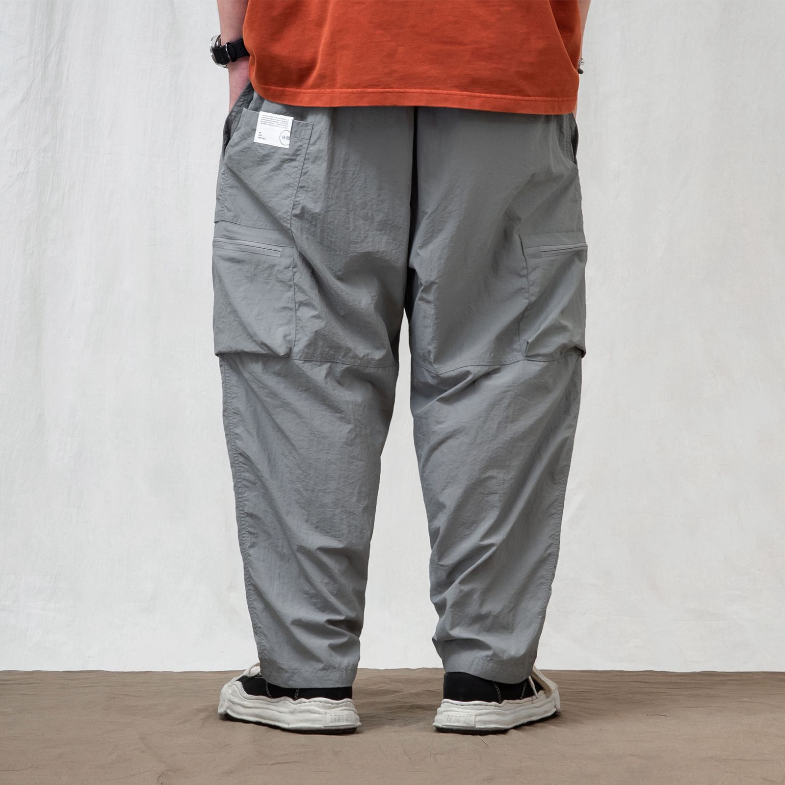 【ラスト1点 XL 】multi pocklet tapered pants / ライトグレー