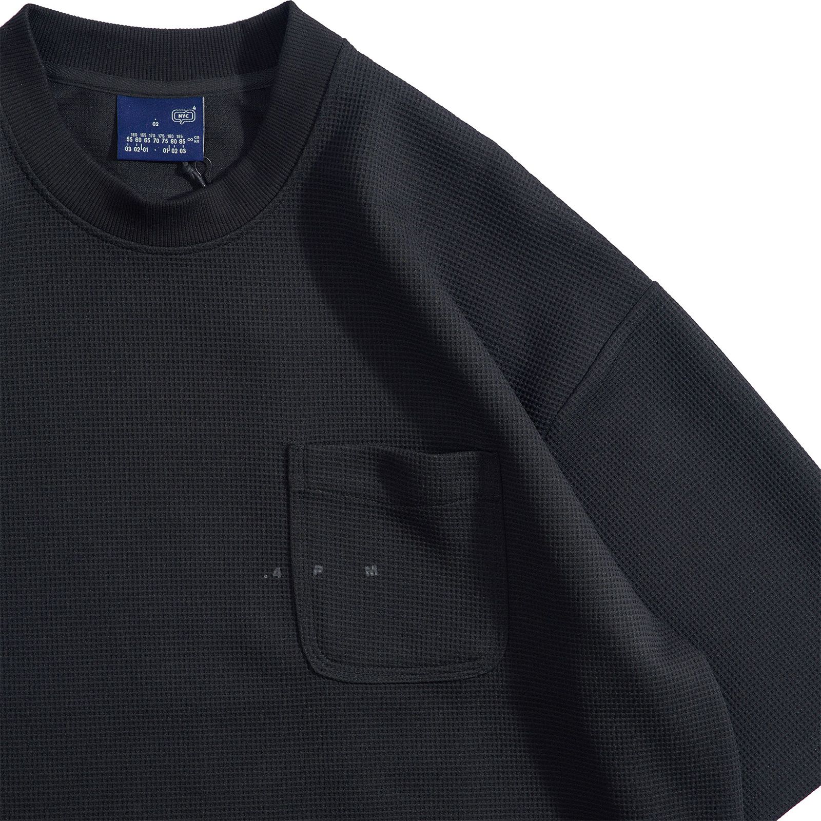【ラスト1点 3 】Crew Neck Heavy Thermal Tee / ブラック
