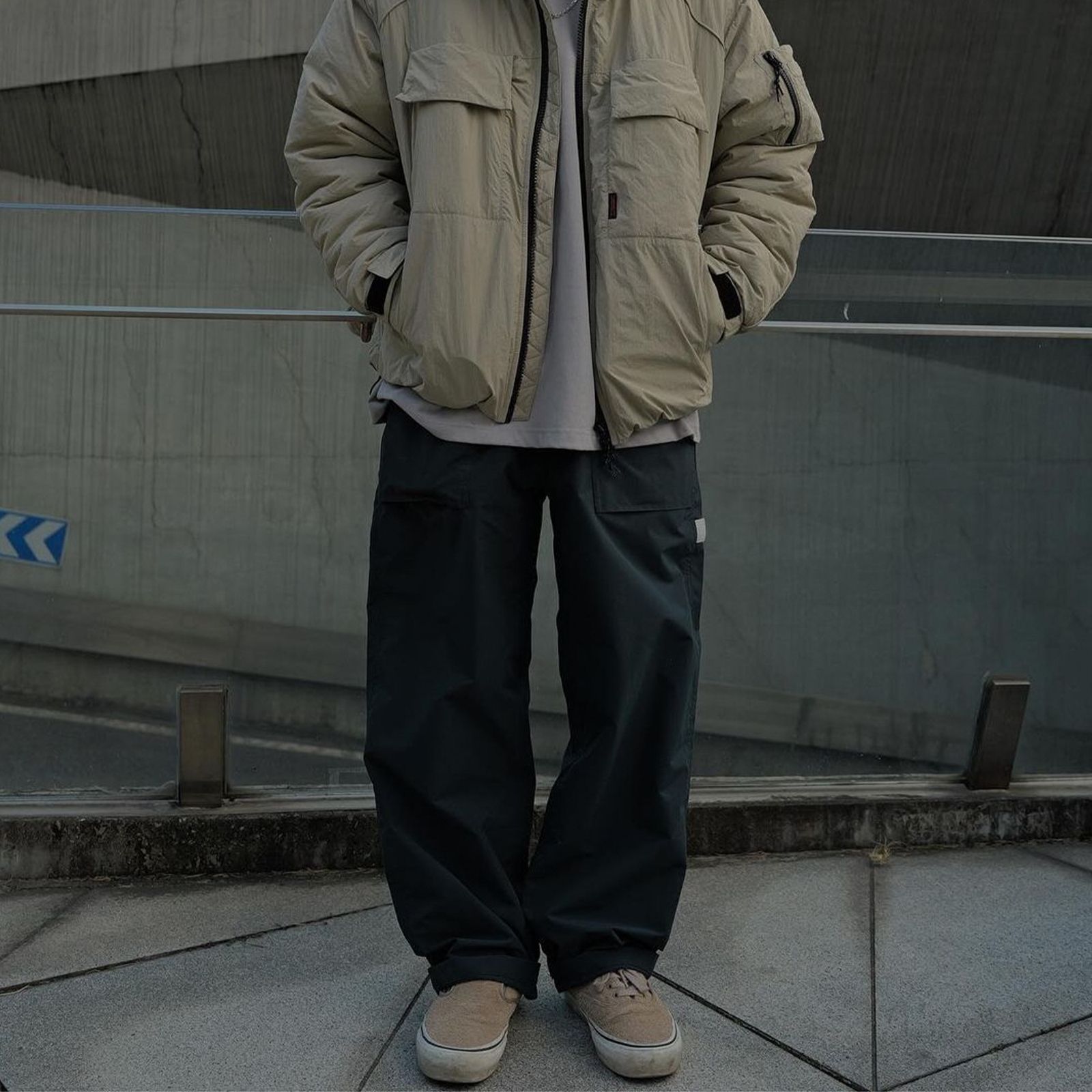 【ラスト1点 M 】belt pants / ダークグレー