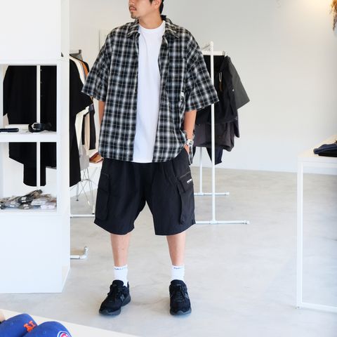 【2023.8.26(sat) 】モノトーンでまとめたチェックシャツコーデ