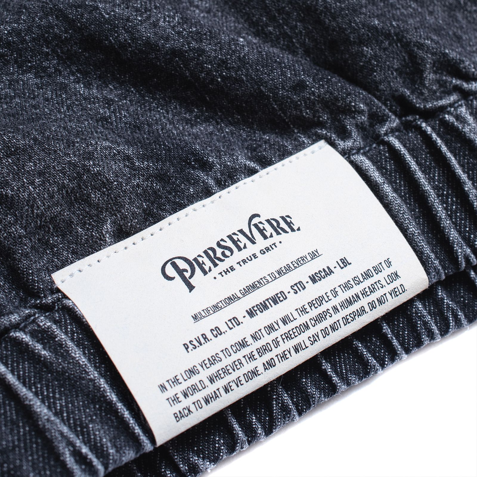 【ラスト1点 XL】distressed denim harrington jacket / ウォッシュドブラック