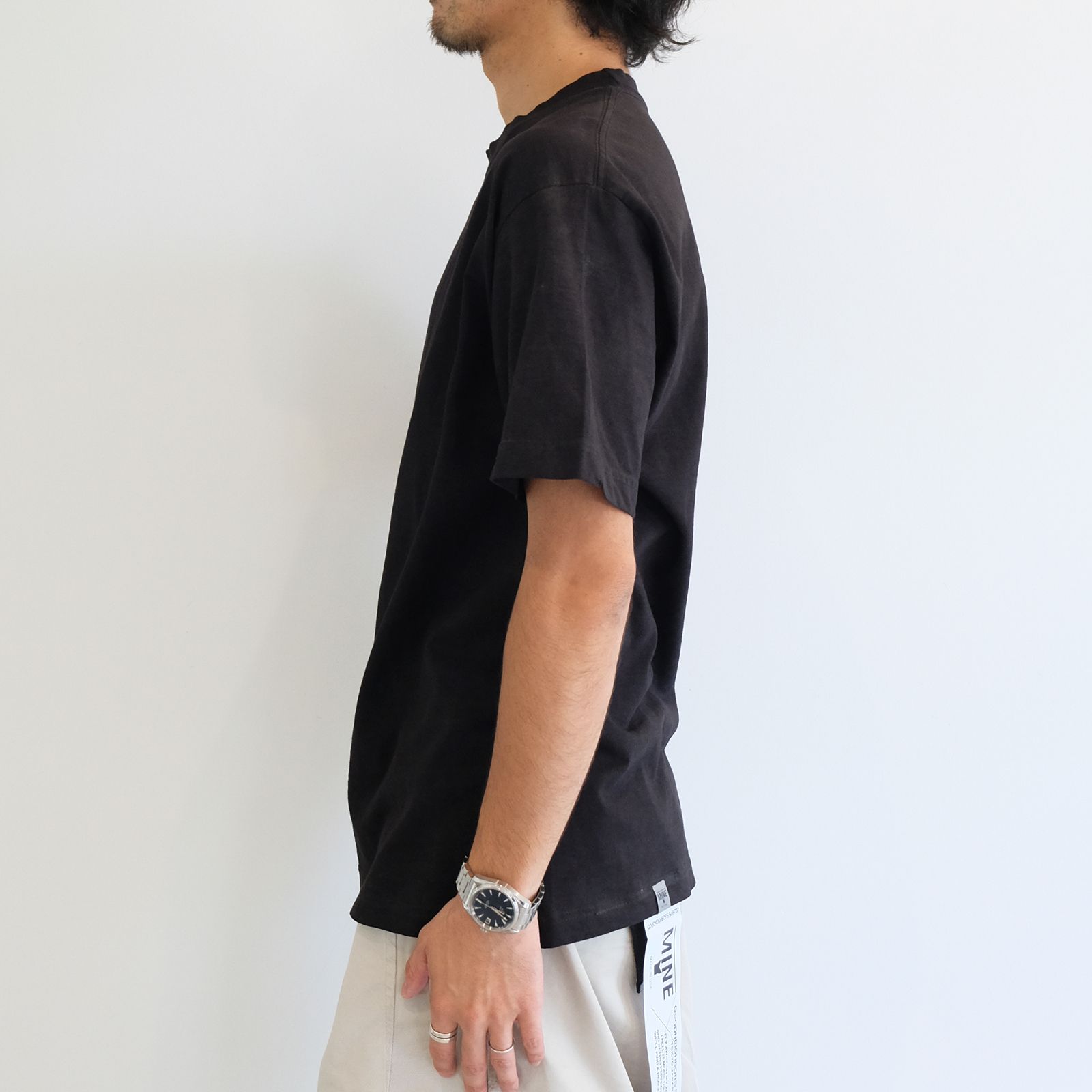 【MINE×GNS】claydye short sleeve t-shirt / クレイブラック