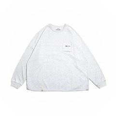 【ラスト1点 XL 】spliced L/S pocket t-shirt / ヘザーホワイト