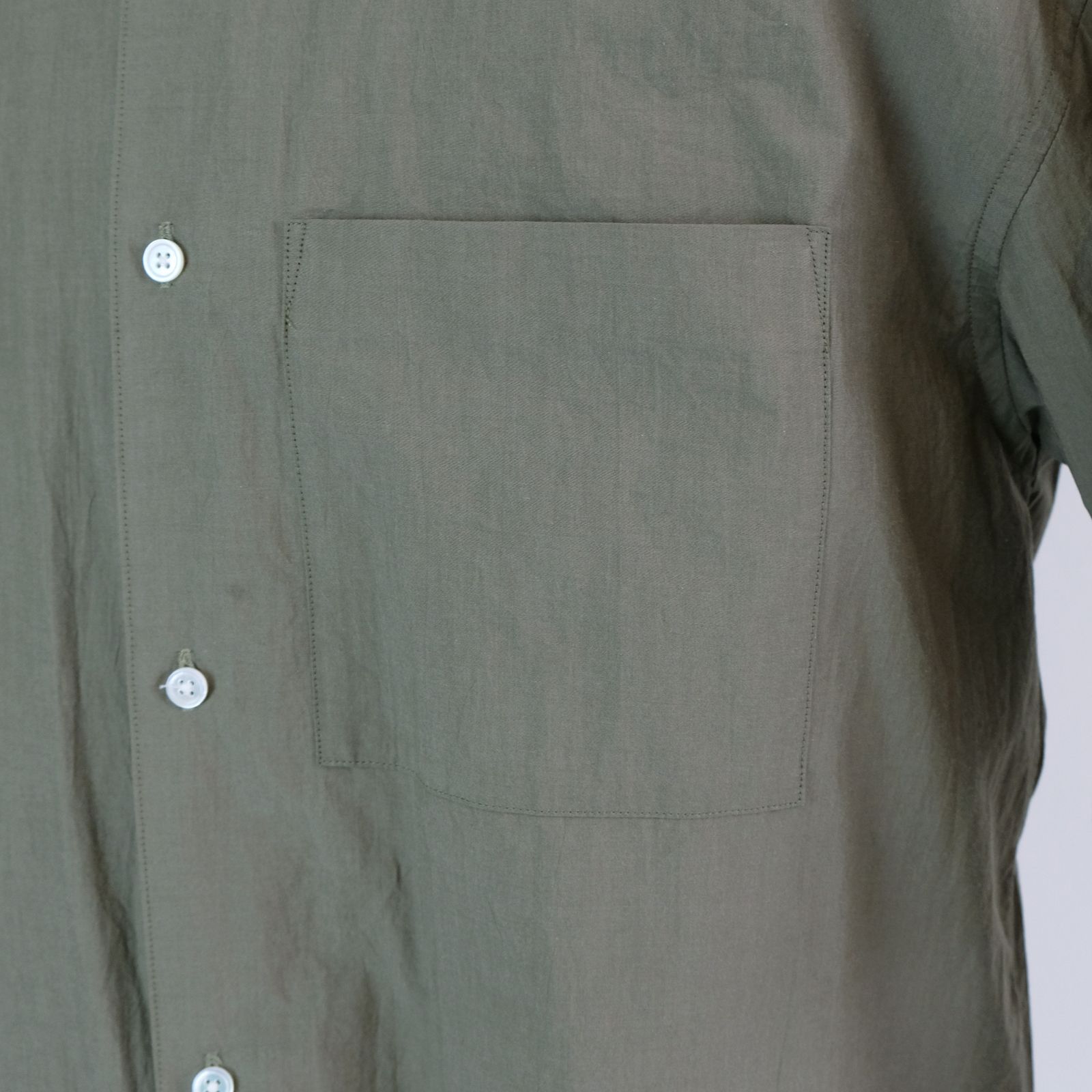【ラスト1点 L】johnny regular collar shirts / カーキ
