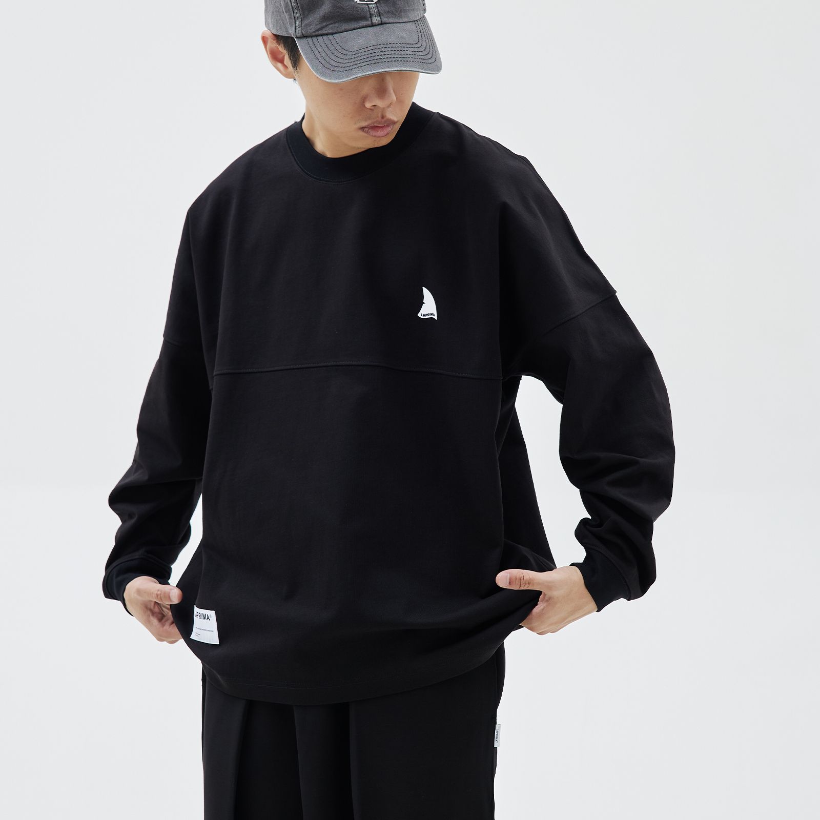 【ラスト1点 L】Slogan printing lap / ブラック