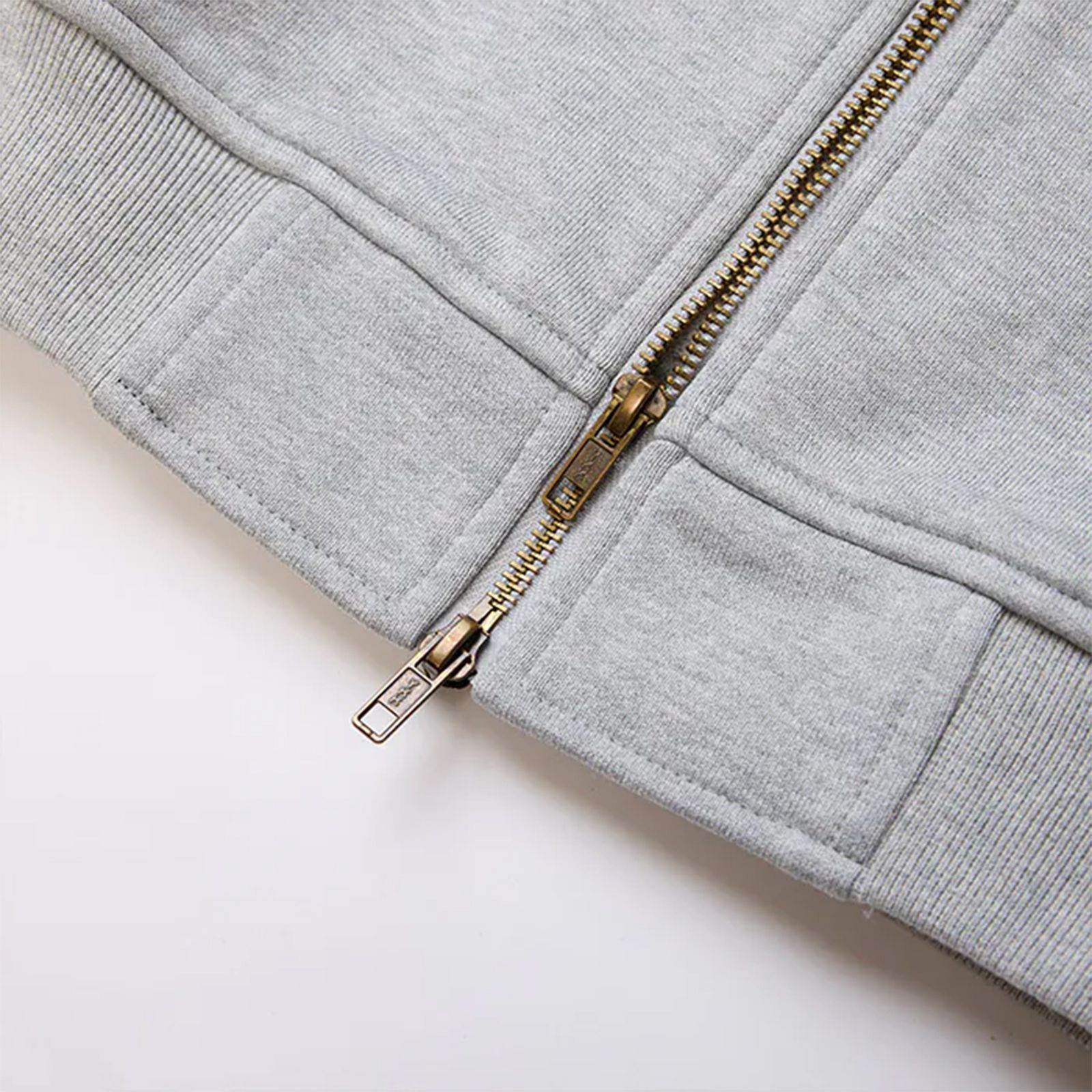 classic sweat zip hoodie / グレー
