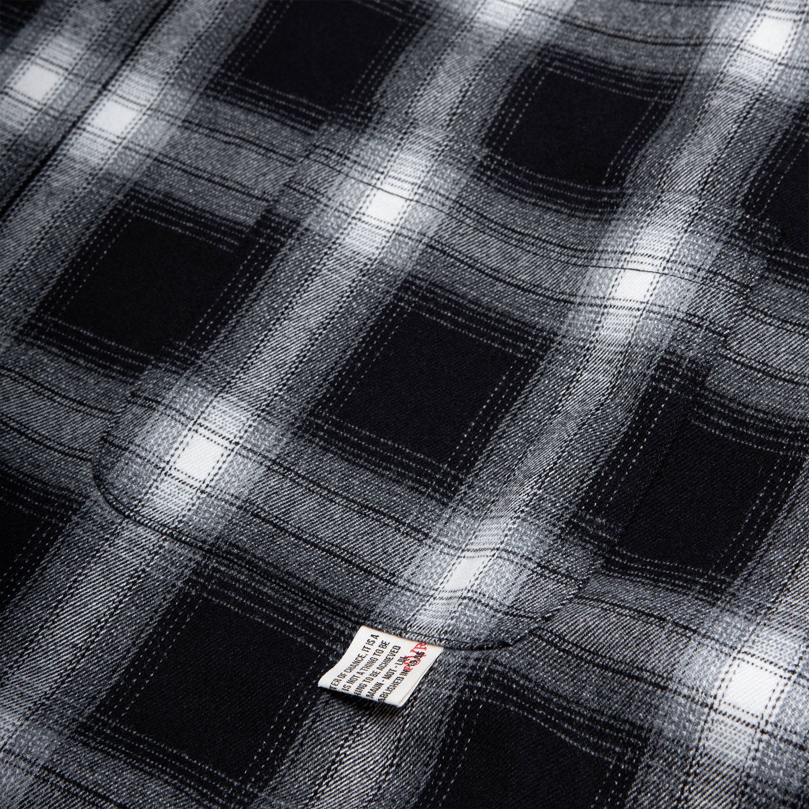 [ラスト1点 L ] persevere long sleeve check shirts / ブラック×ホワイト