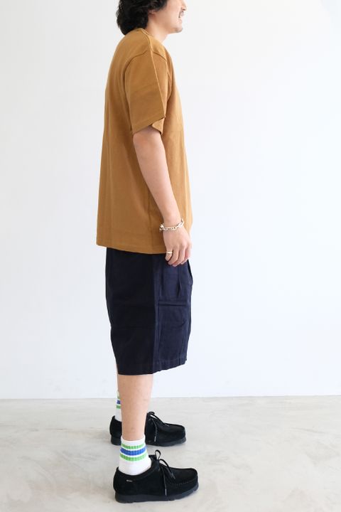 Persevere のポケTEEとハーフパンツの着こなし