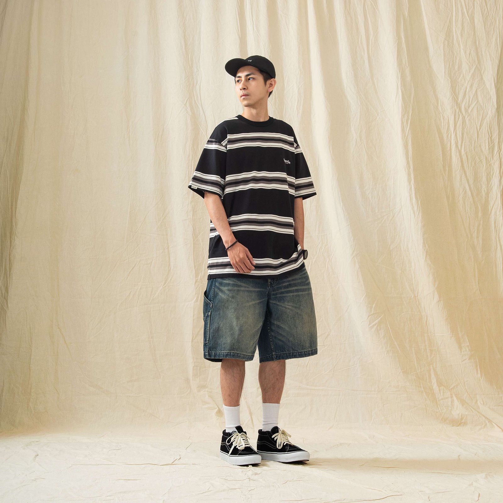 【ラスト1点 XL 】hige denim shorts / ブルー