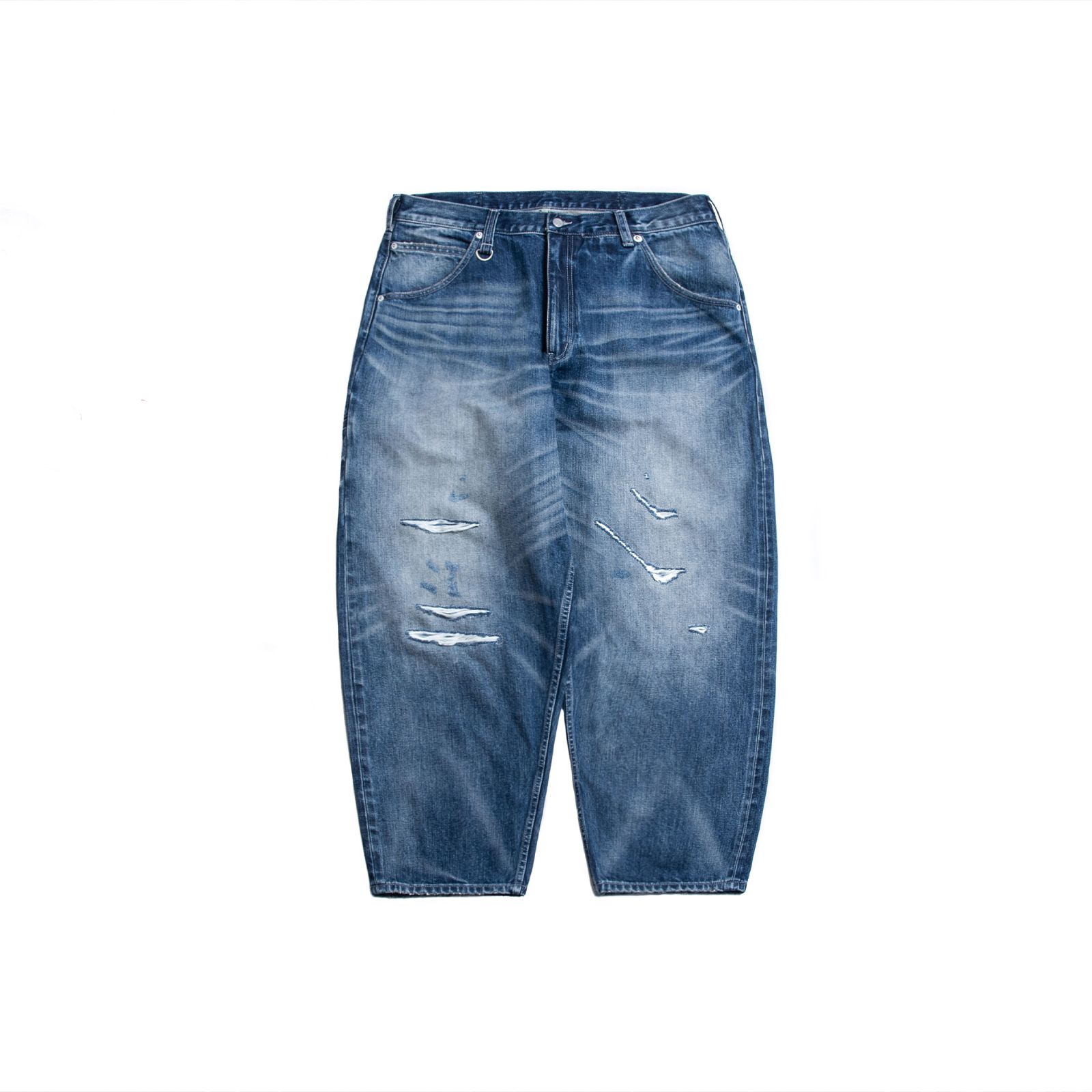 Persevere - 【ラスト1点 L】distressed selvedge denim jeans / ウォッシュドブルー | Filo