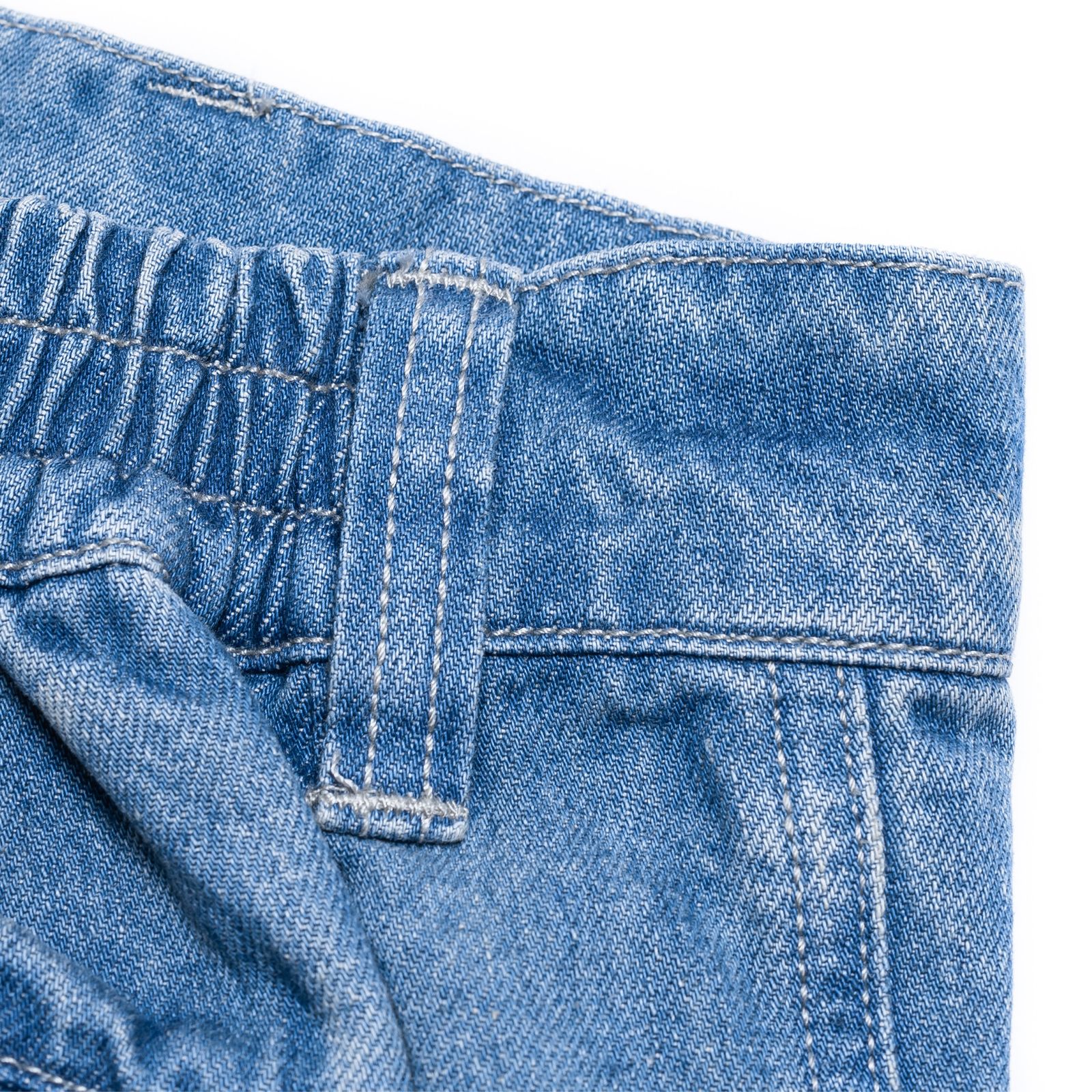 washed double cargo shorts / ウォッシュドデニムブルー