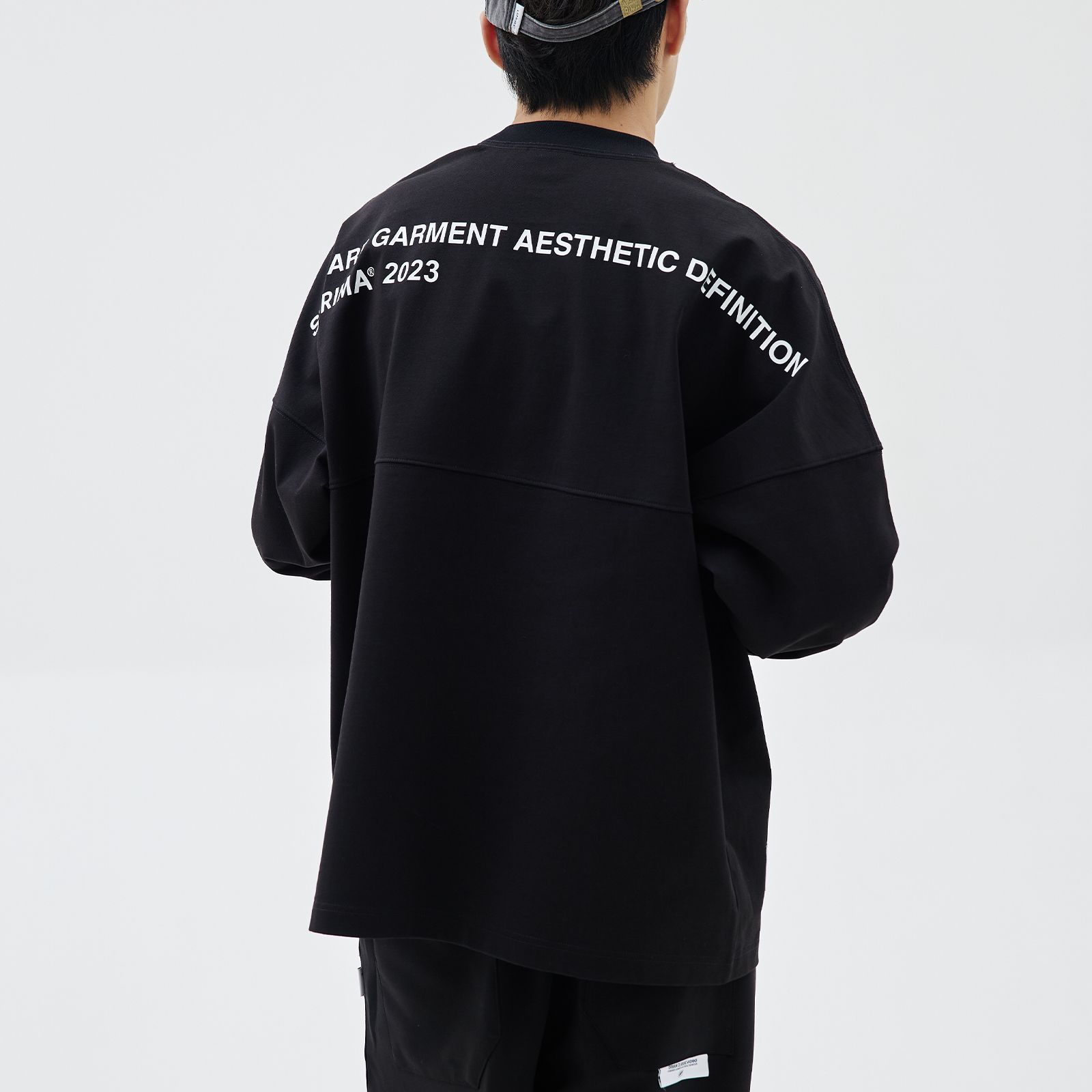 【ラスト1点 L】Slogan printing lap / ブラック