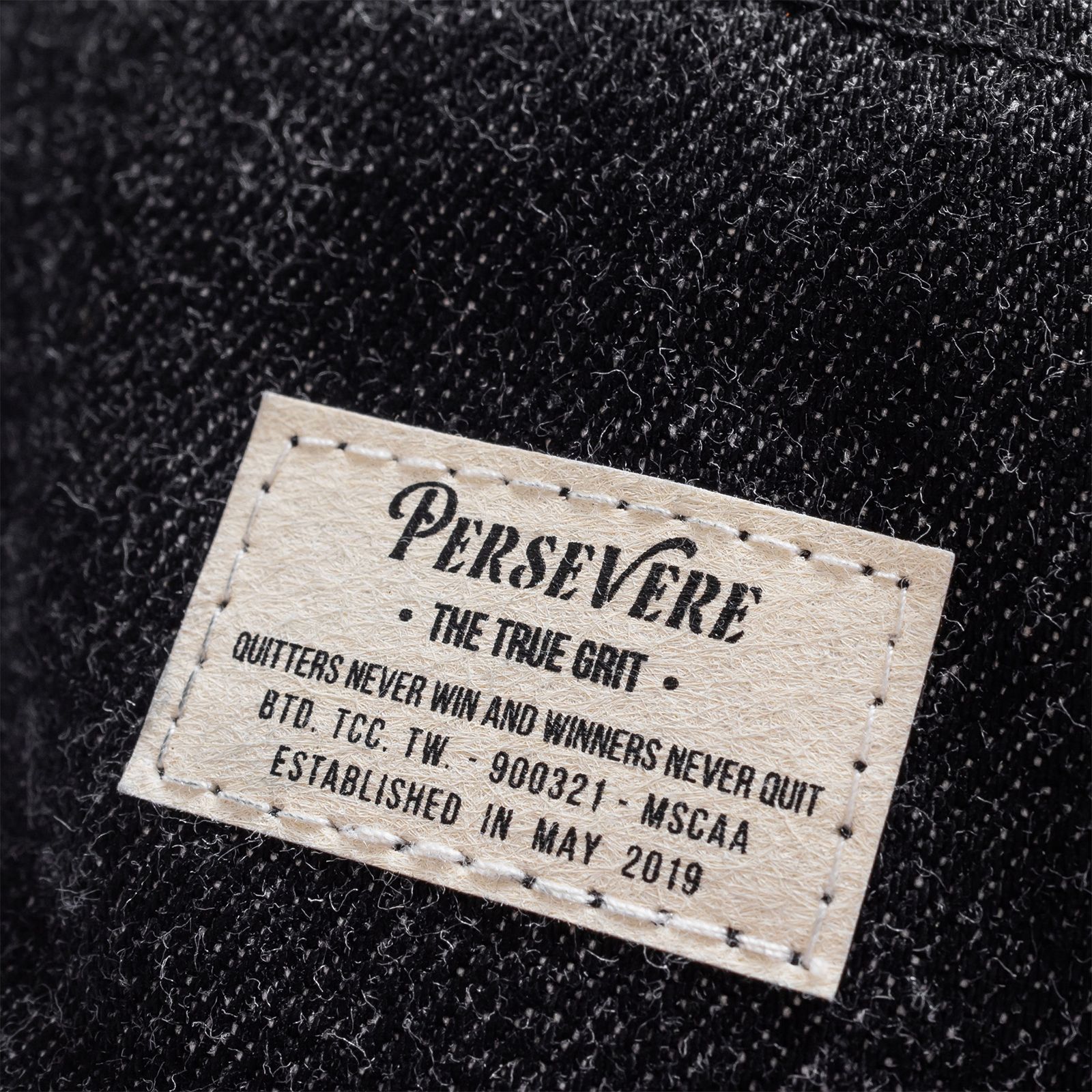 【ラスト1点】spliced 5-panel denim cap / ブラック