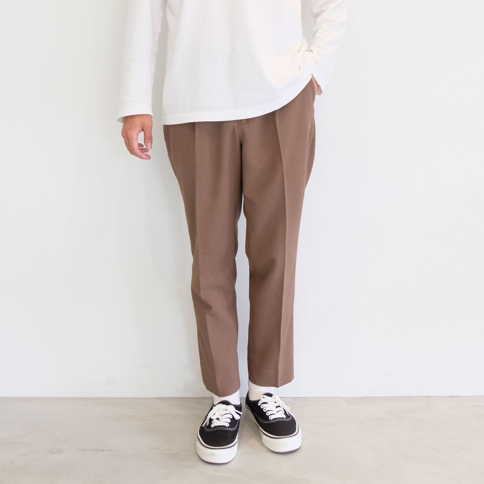 CALEE - 【ラスト1点 S 】Vintage type tropical cloth tapered easy