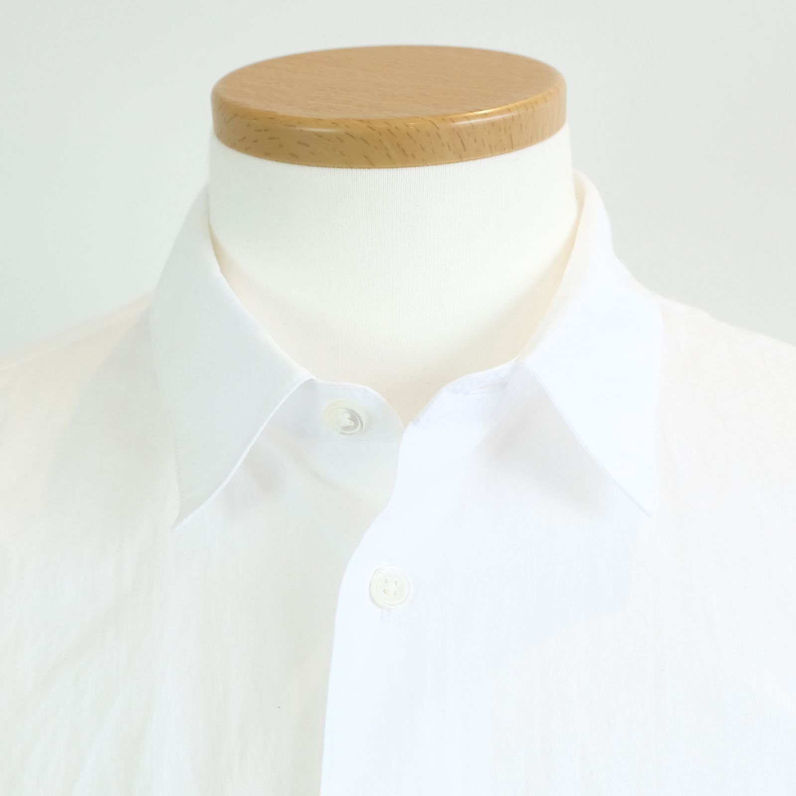 [ラスト1点 M ] コットンブロード ワイドシルエットシャツ / noel regular collar shirts / ホワイト