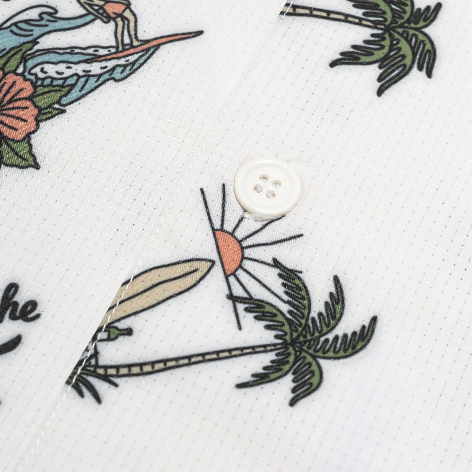 ocean elements graphic allover shirt / アイボリーホワイト