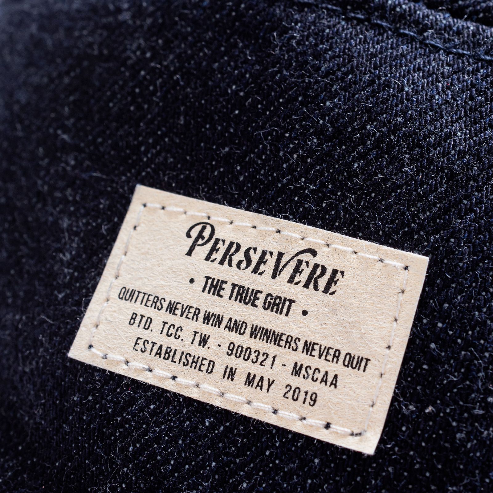 【ラスト1点】spliced 5-panel denim cap / ブルー